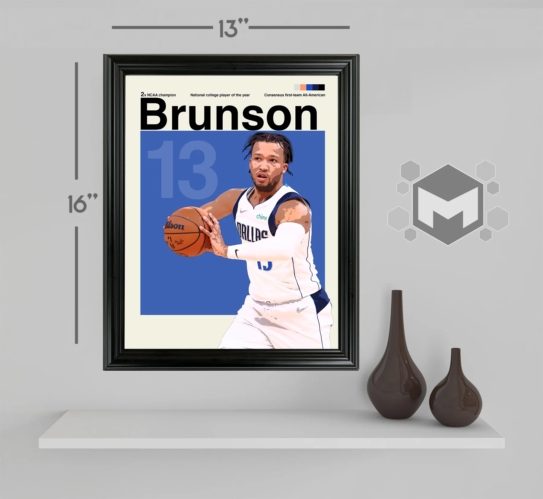 Jalen Brunson Framed Sports Art Photo by Thomas Maxwell