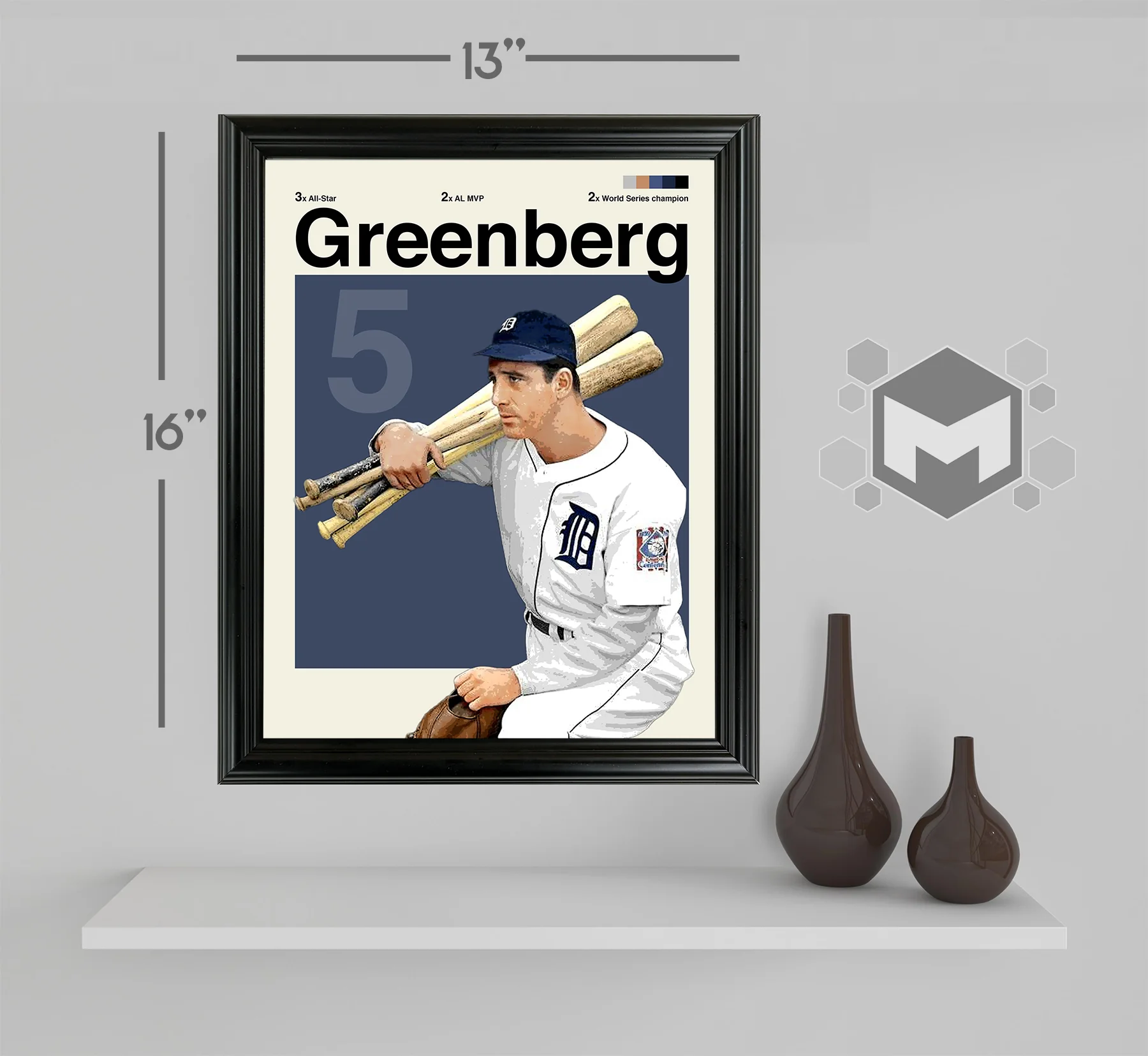 Hank Greenberg Framed Sports Art Photo by Thomas Maxwell