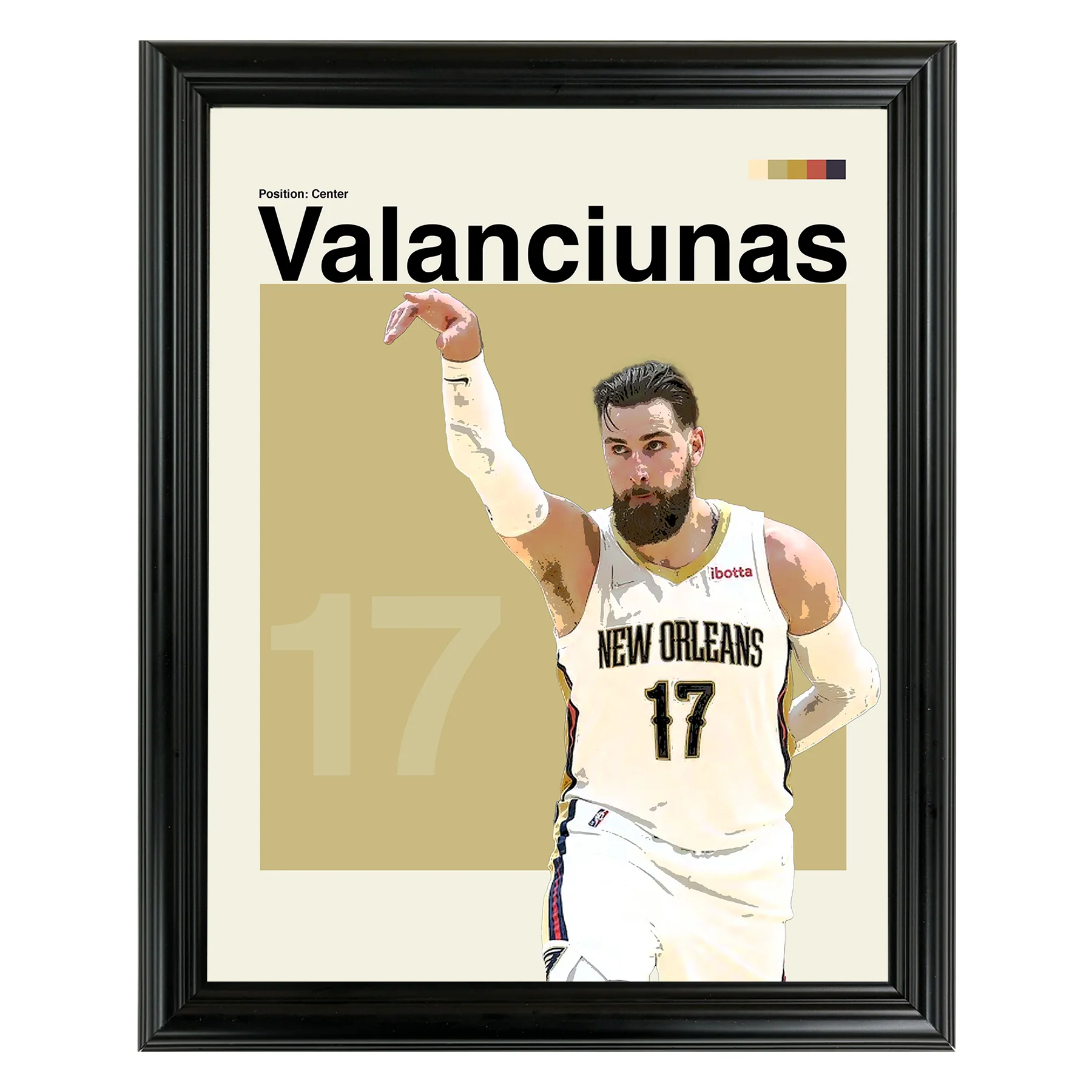 Jonas Valanciunas Framed Sports Art Photo by Thomas Maxwell