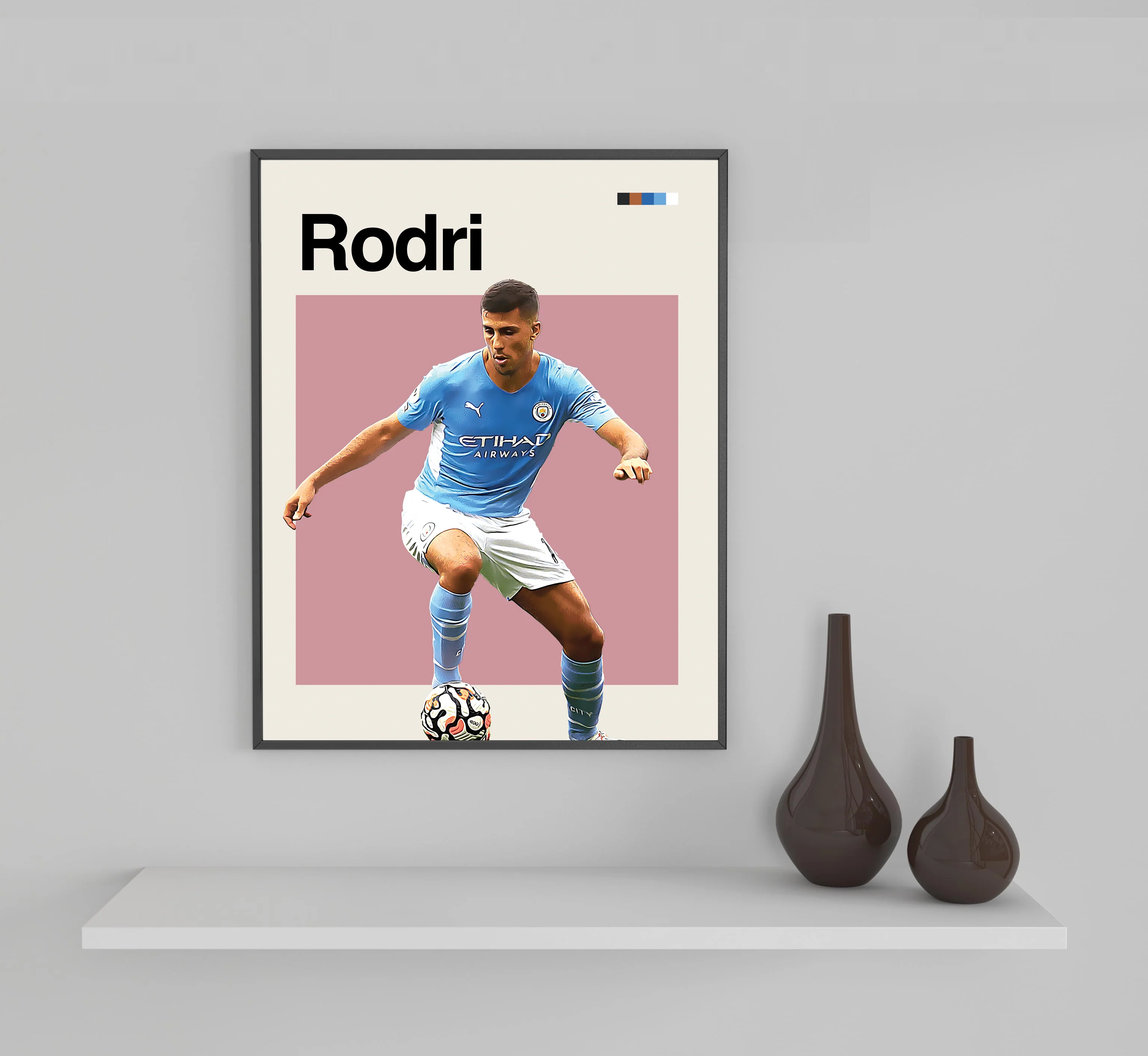 Rodri Framed Sports Art Photo by Thomas Maxwell
