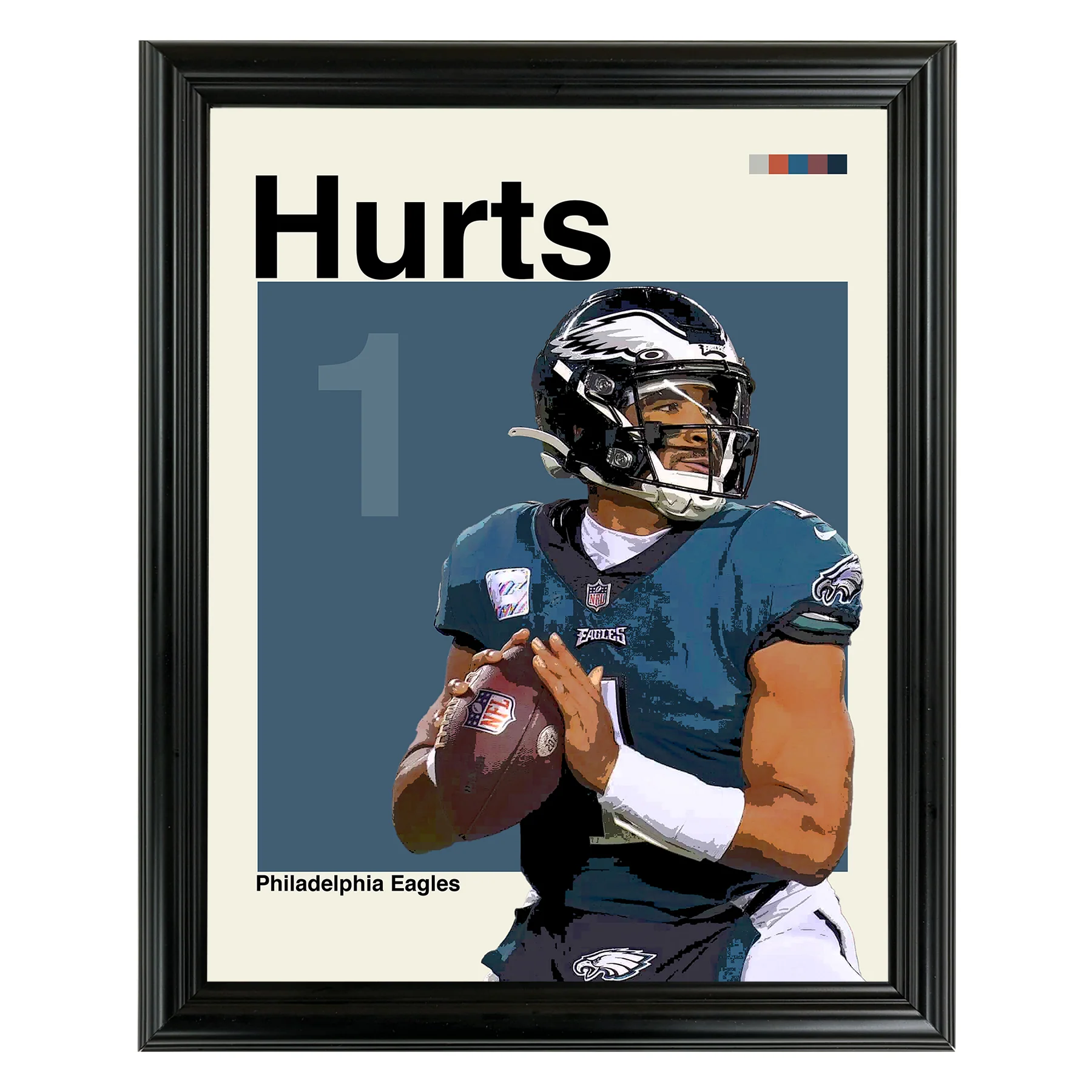 Jalen Hurts Framed Sports Art Photo by Thomas Maxwell