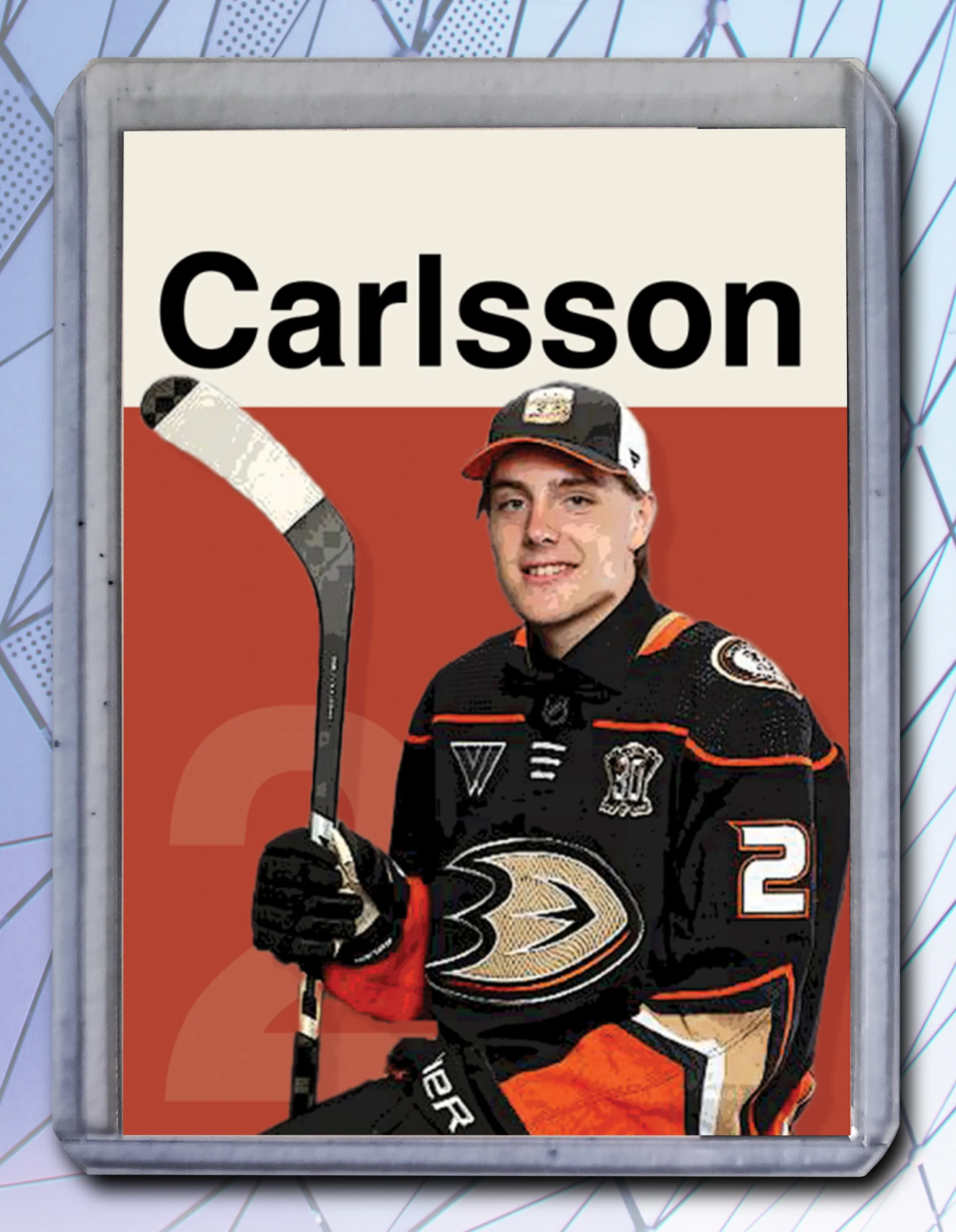 Leo Carlsson Artist Signed Hockey Art Card 3/10