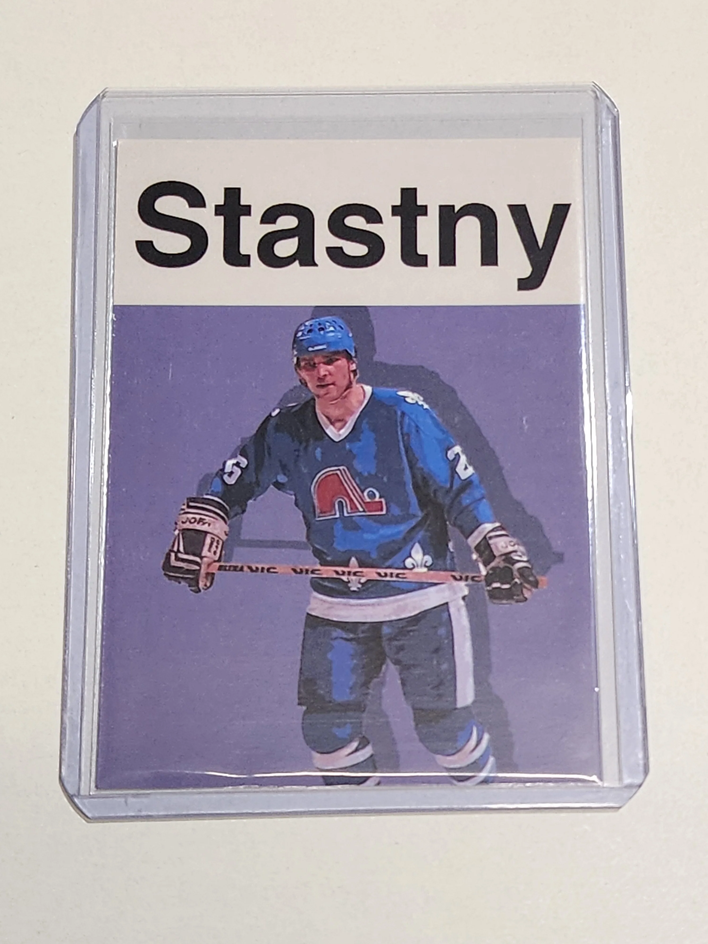 Peter Stastny Artist Signed Hockey Art Card 1/10