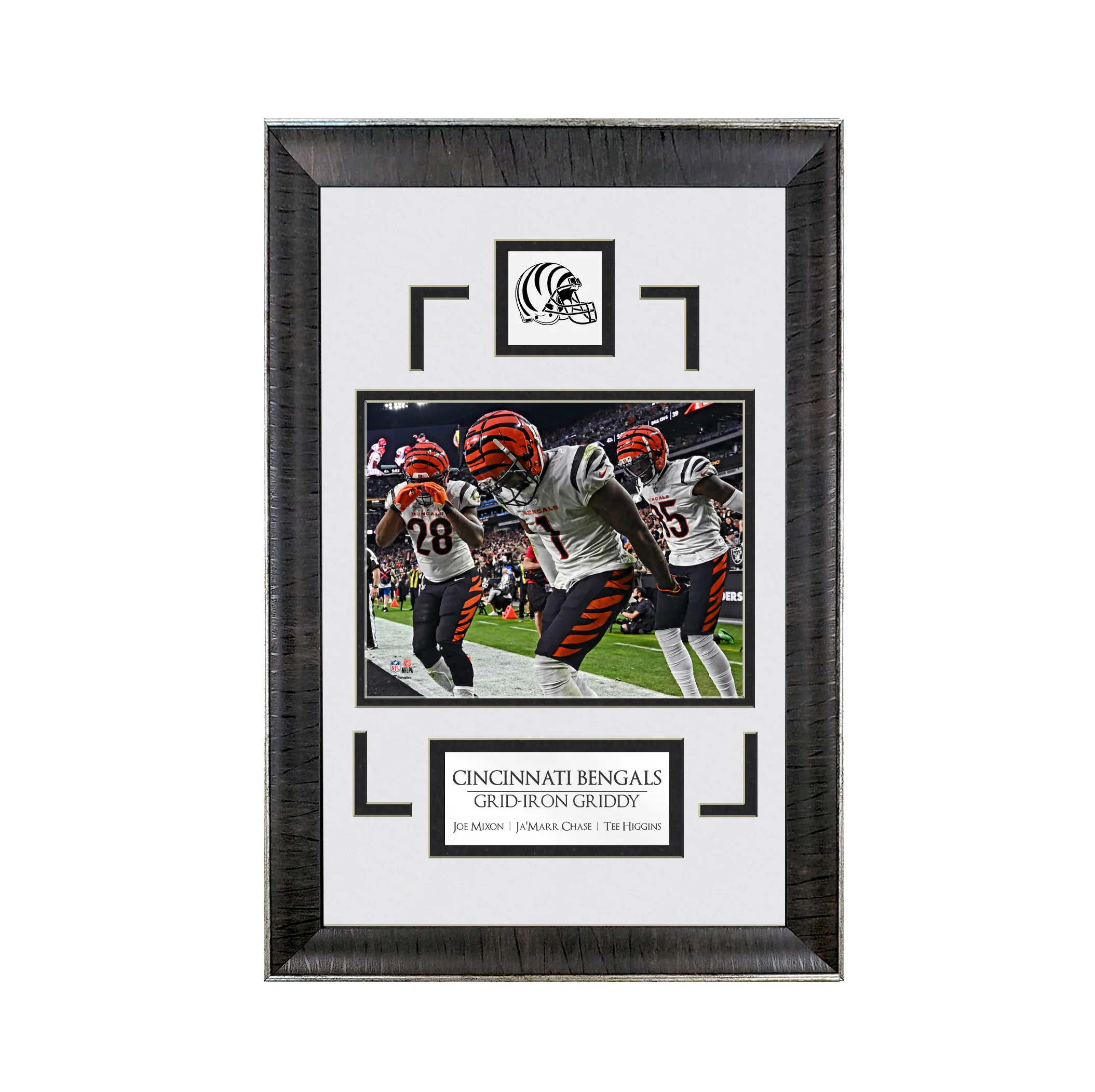 Chase, Mixon, Higgins - Grid Iron Griddy - Spotlight Collection | 16 x 23 - Framed Football Photo