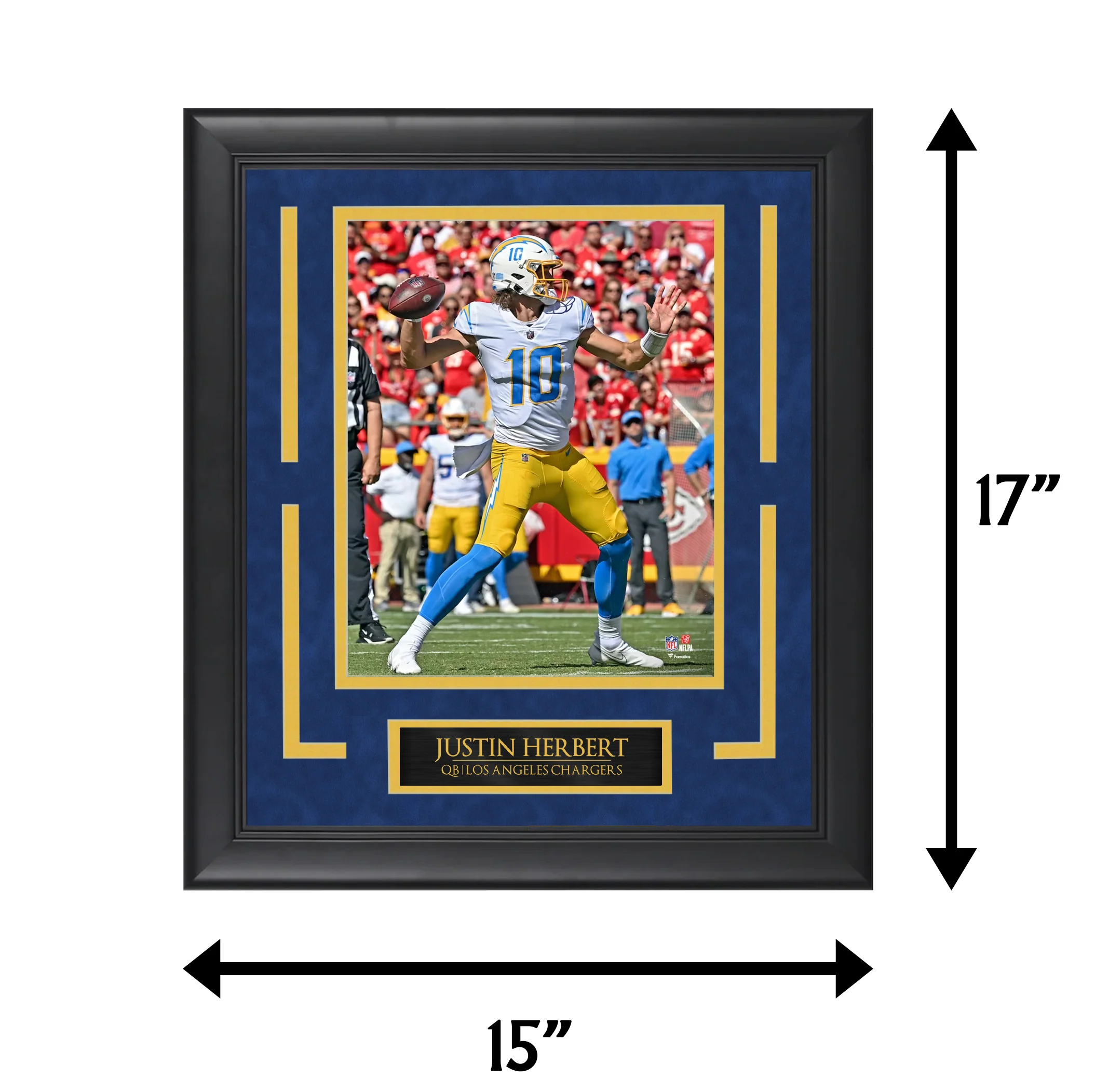 Justin Herbert - Bolts of Lightning - Framed Football Photo