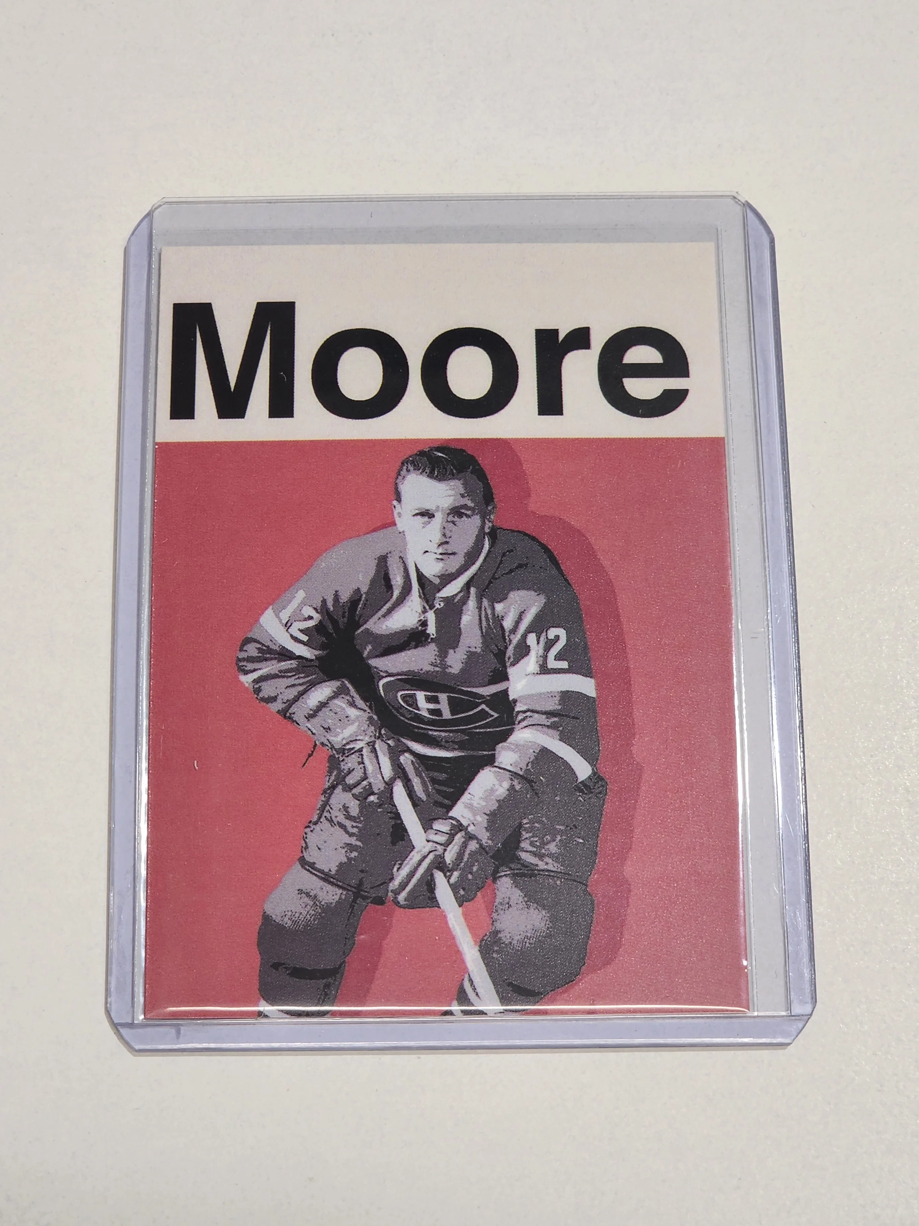 Dickie Moore Artist Signed Hockey Art Card 1/10