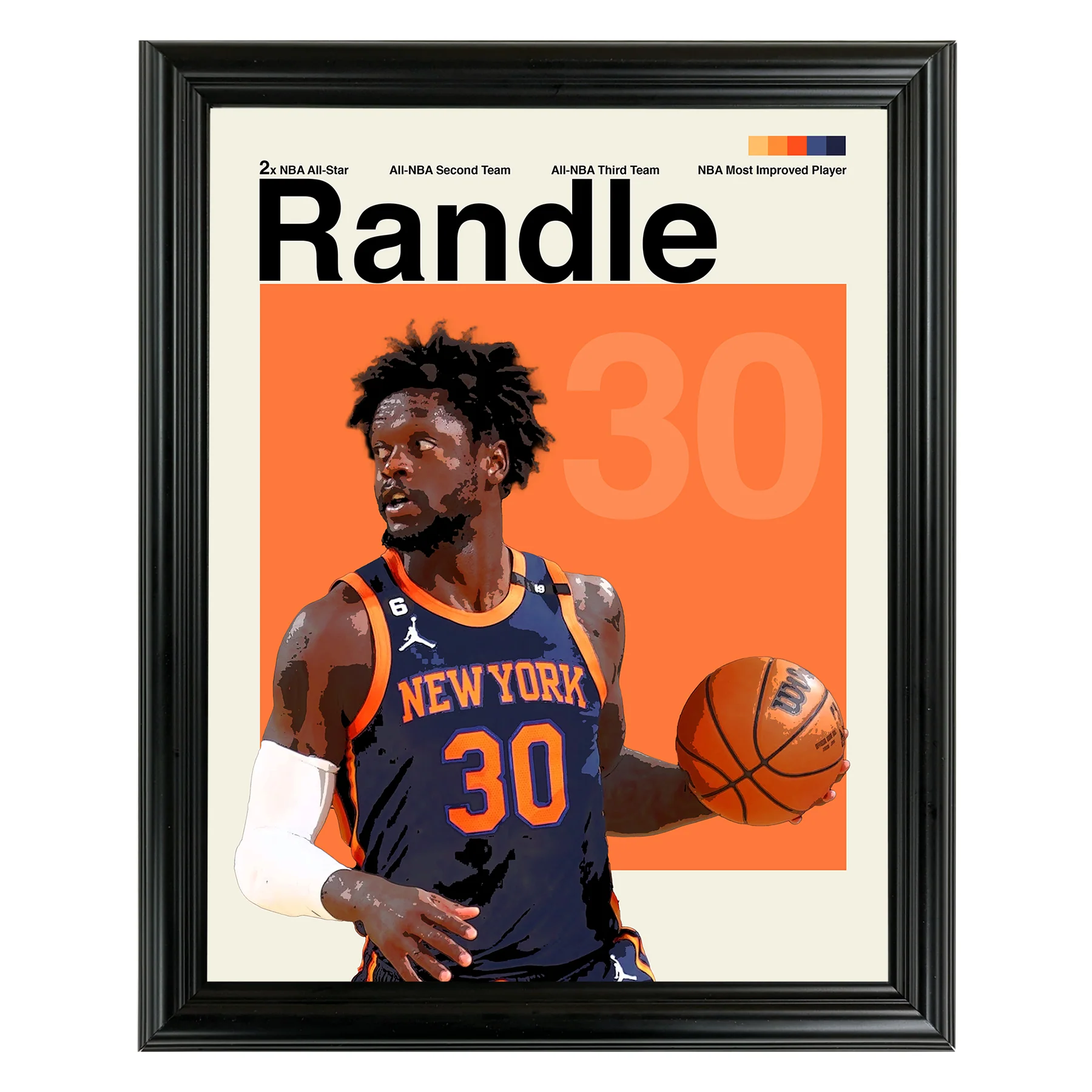 Julius Randle Framed Sports Art Photo by Thomas Maxwell