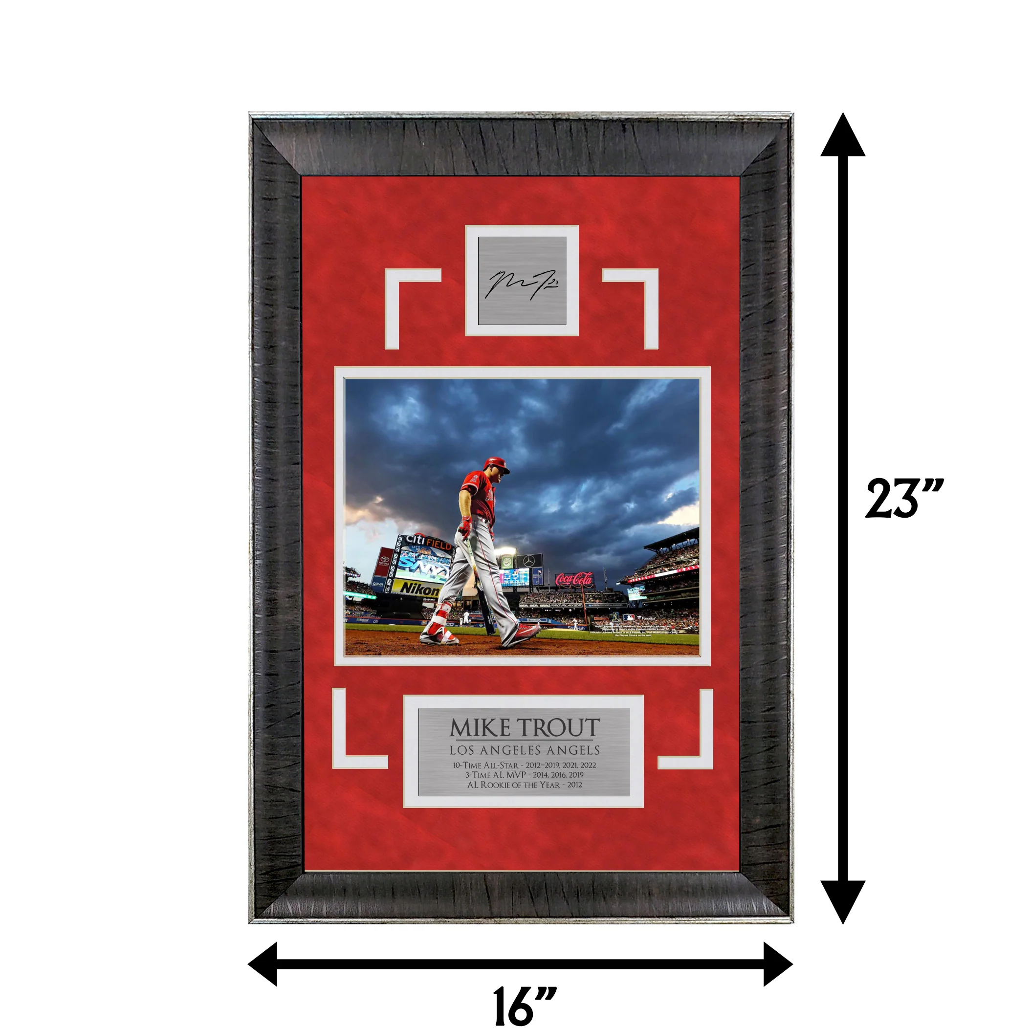Mike Trout - The Storm is Coming - Sports Deluxe | 16 x 23 - Framed Baseball Photo