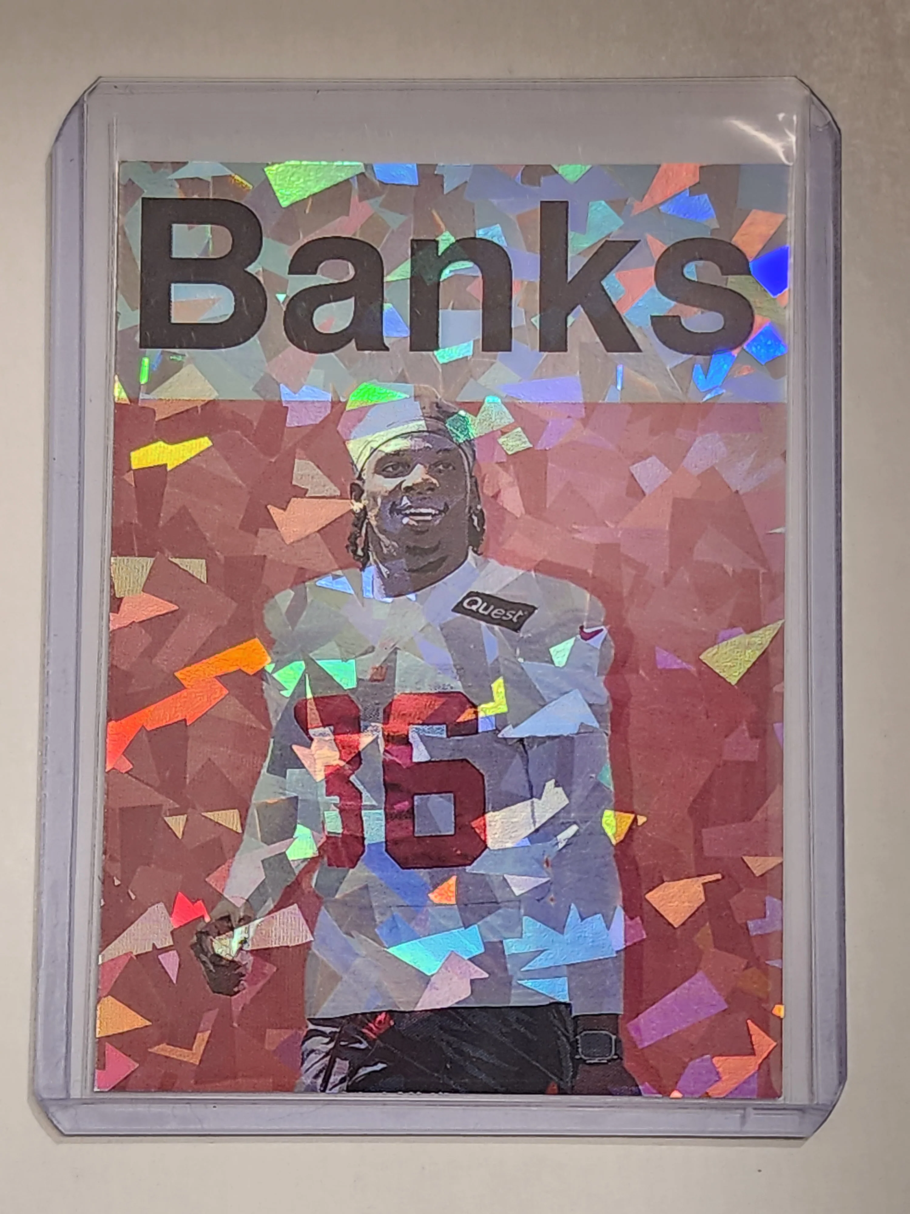 Deonte Banks Artist Signed New York Giants Refractor Art Card 1/1