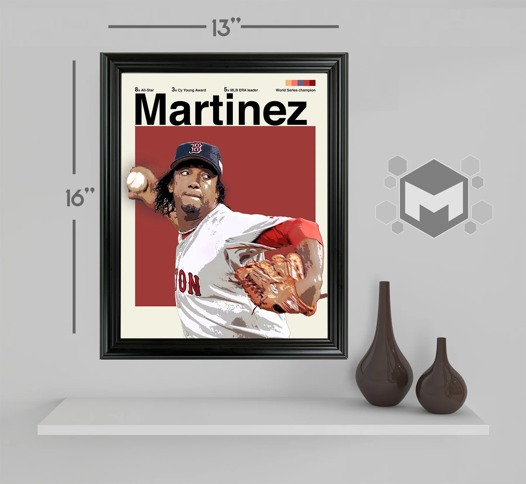 Pedro Martinez Framed Sports Art Photo by Thomas Maxwell