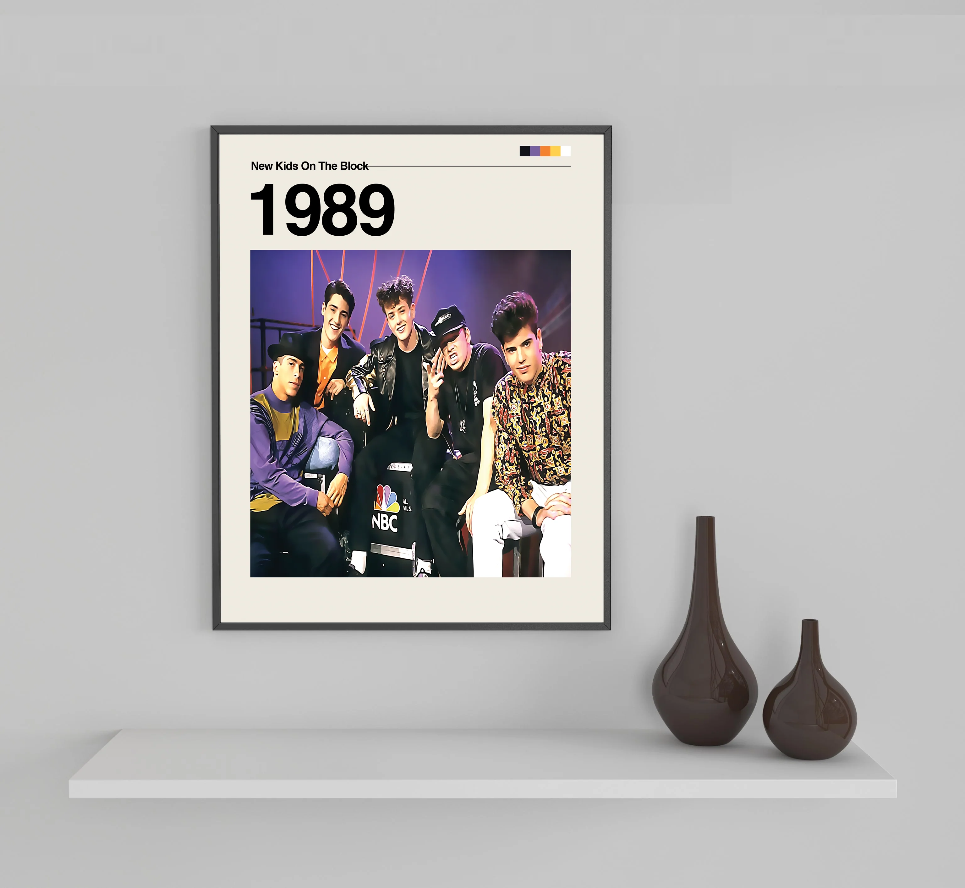 New Kids On The Block - 1989 Framed Sports Art Photo by Thomas Maxwell