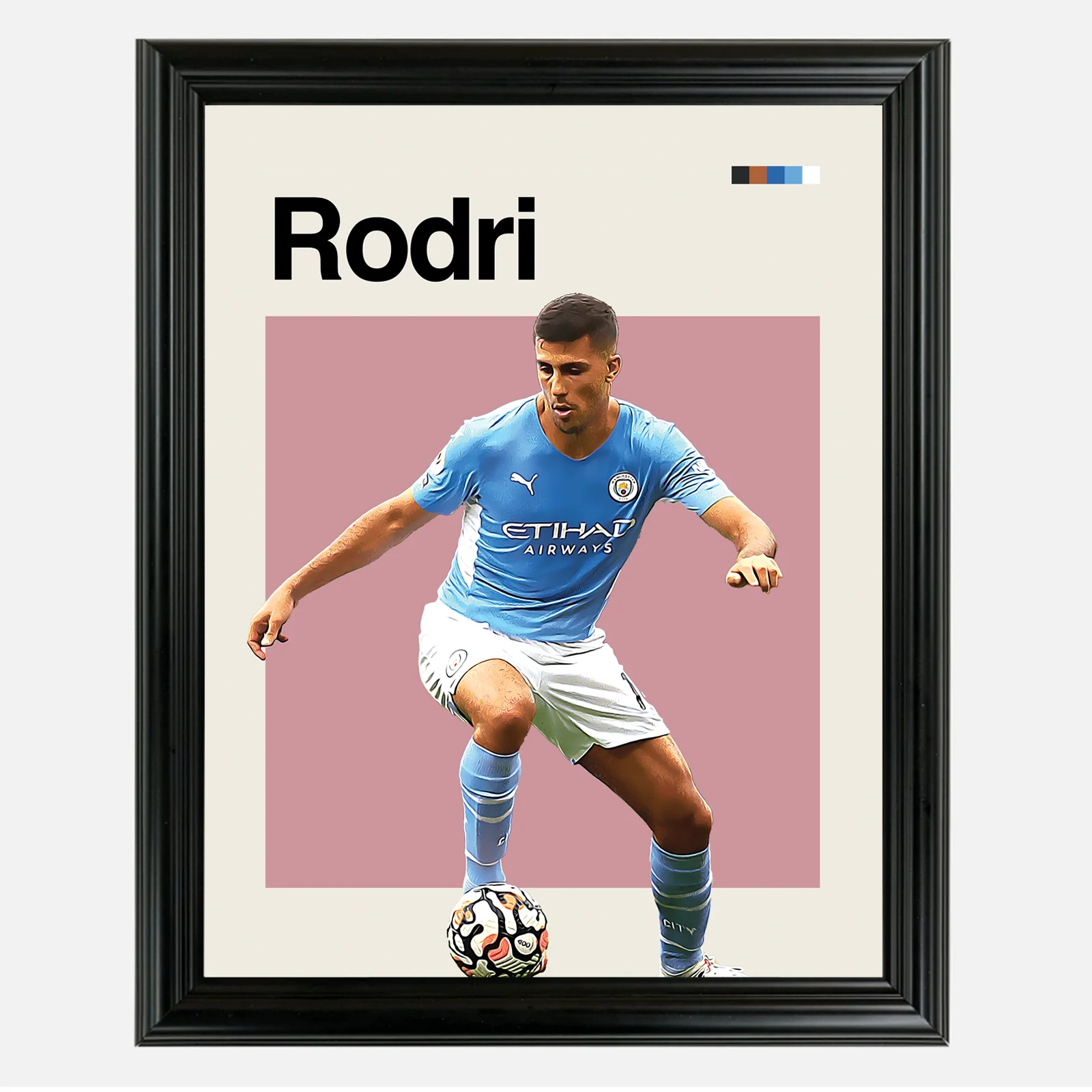 Rodri Framed Sports Art Photo by Thomas Maxwell