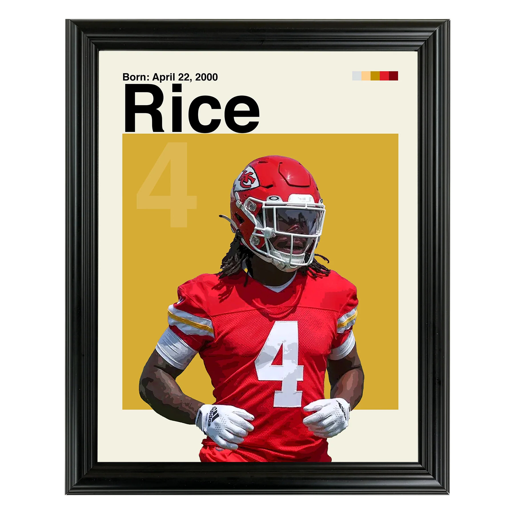 Rashee Rice Framed Sports Art Photo by Thomas Maxwell
