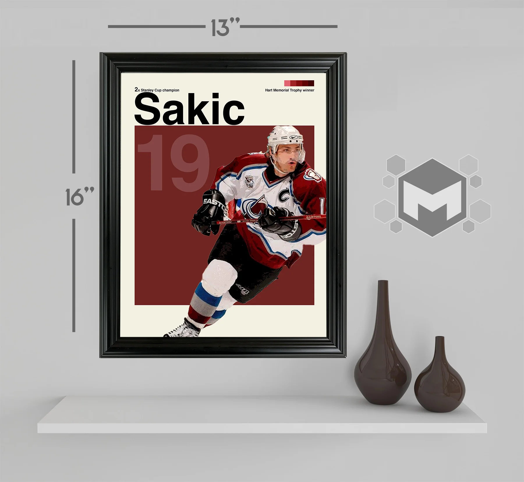 Joe Sakic Framed Sports Art Photo by Thomas Maxwell