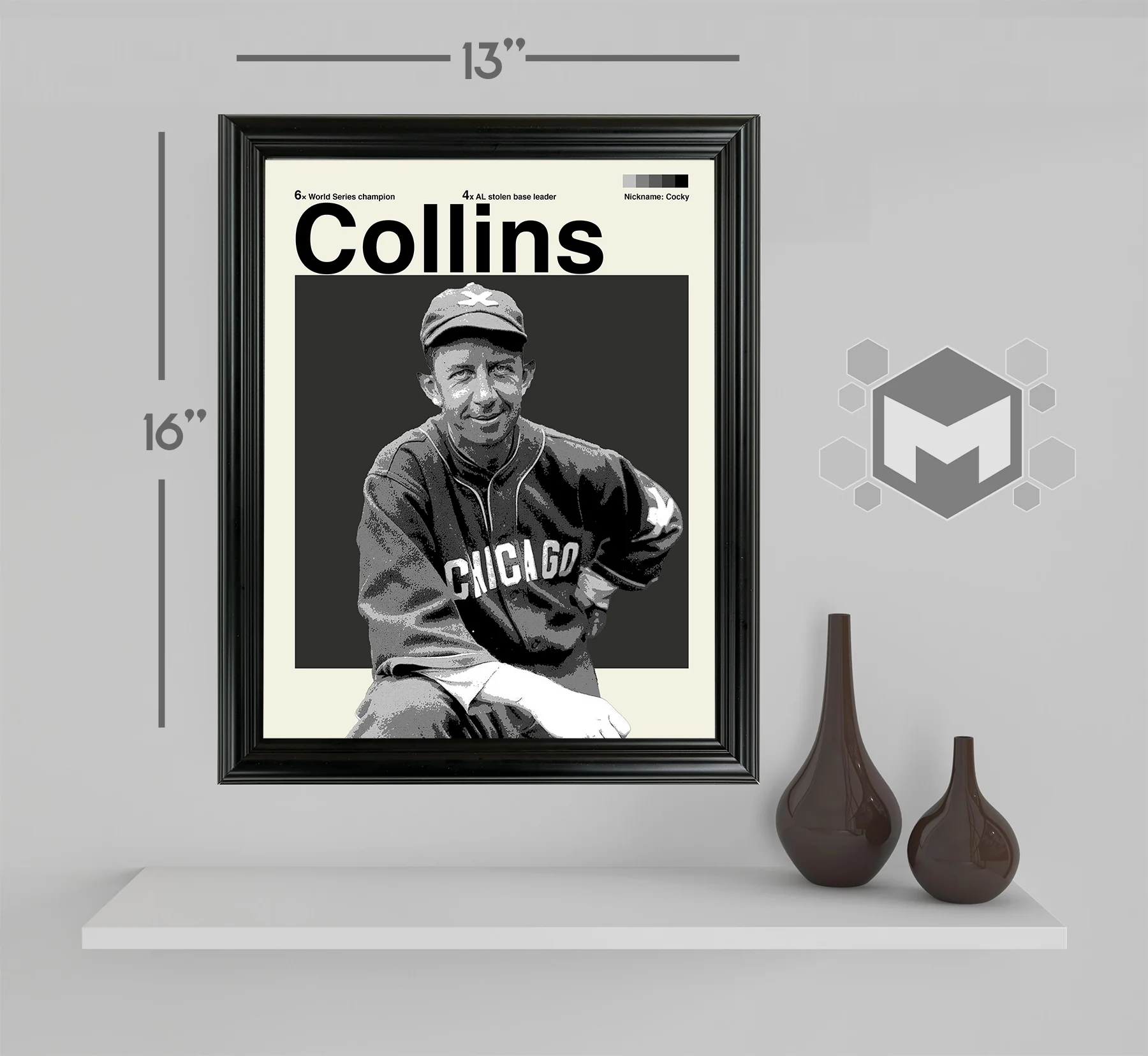 Eddie Collins Framed Sports Art Photo by Thomas Maxwell