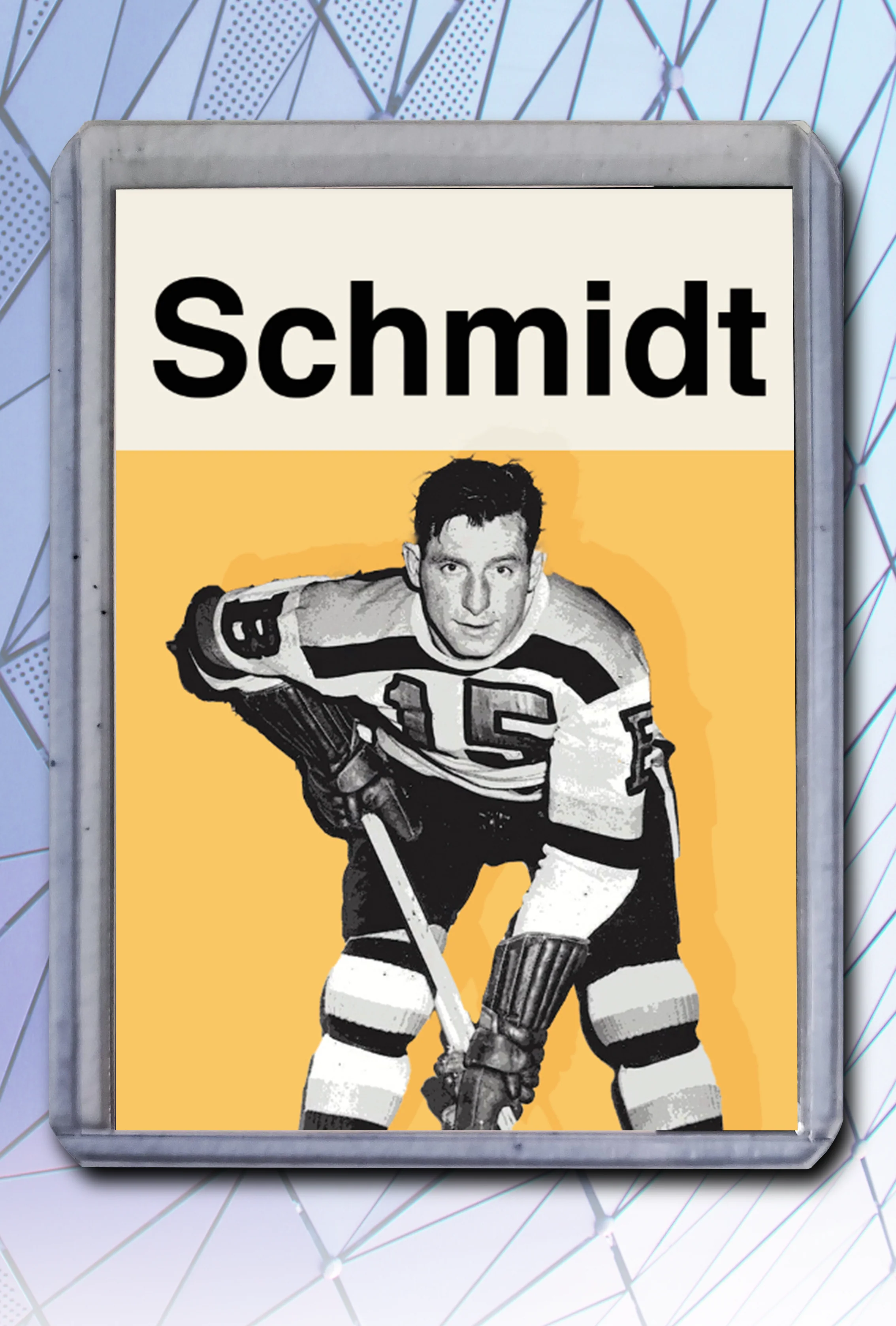 Milt Schmidt Artist Signed Hockey Art Card 2/10