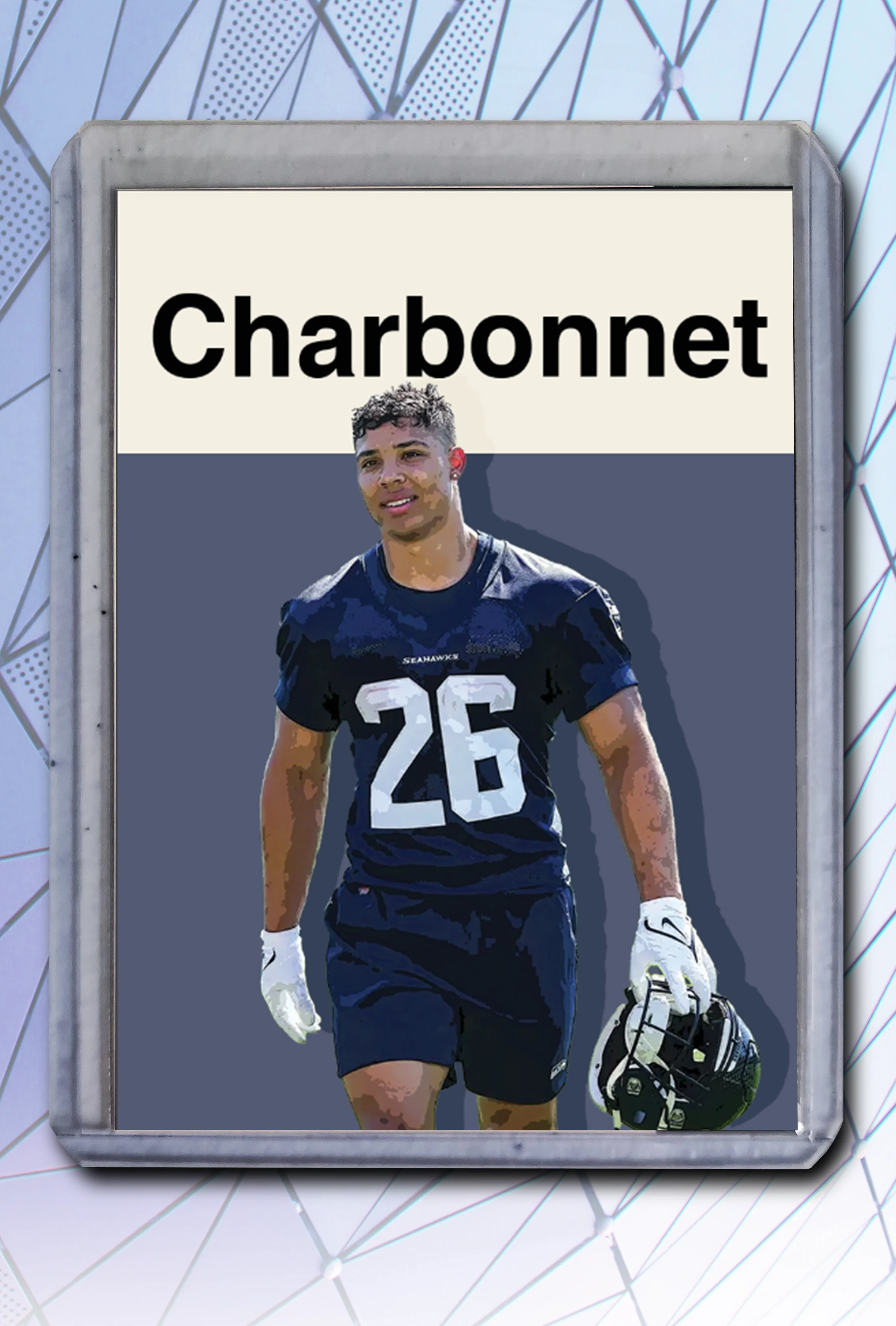 Zach Charbonnet Artist Signed Football Art Card 2/10