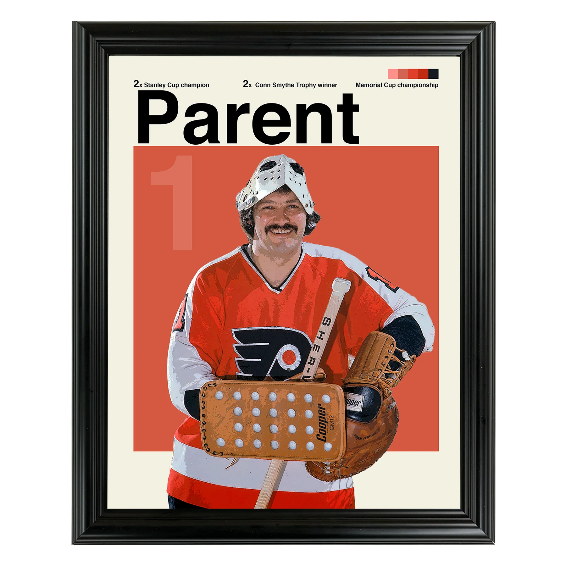 Bernie Parent Framed Sports Art Photo by Thomas Maxwell