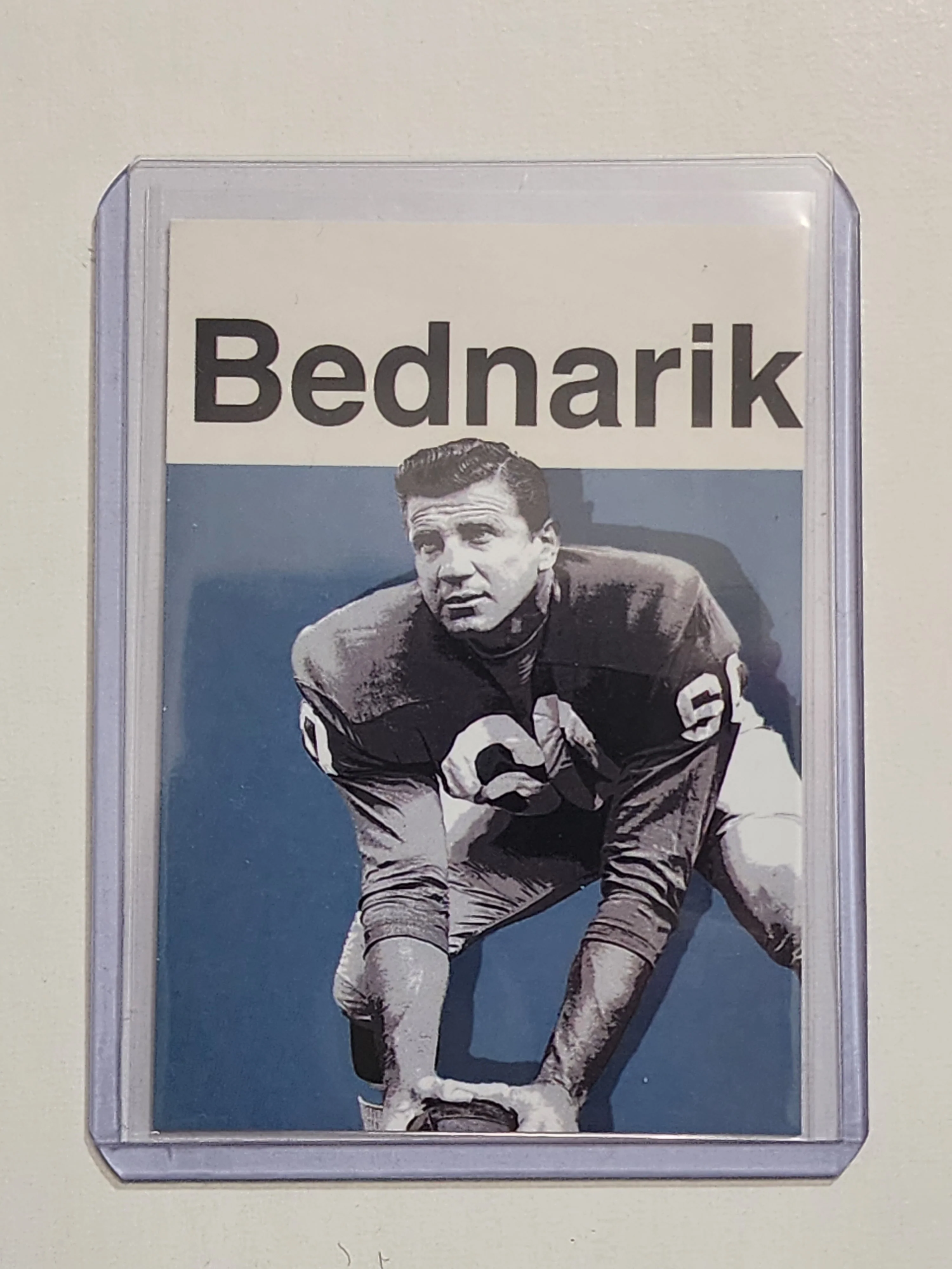 Chuck Bednarik Artist Signed Football Art Card 1/10