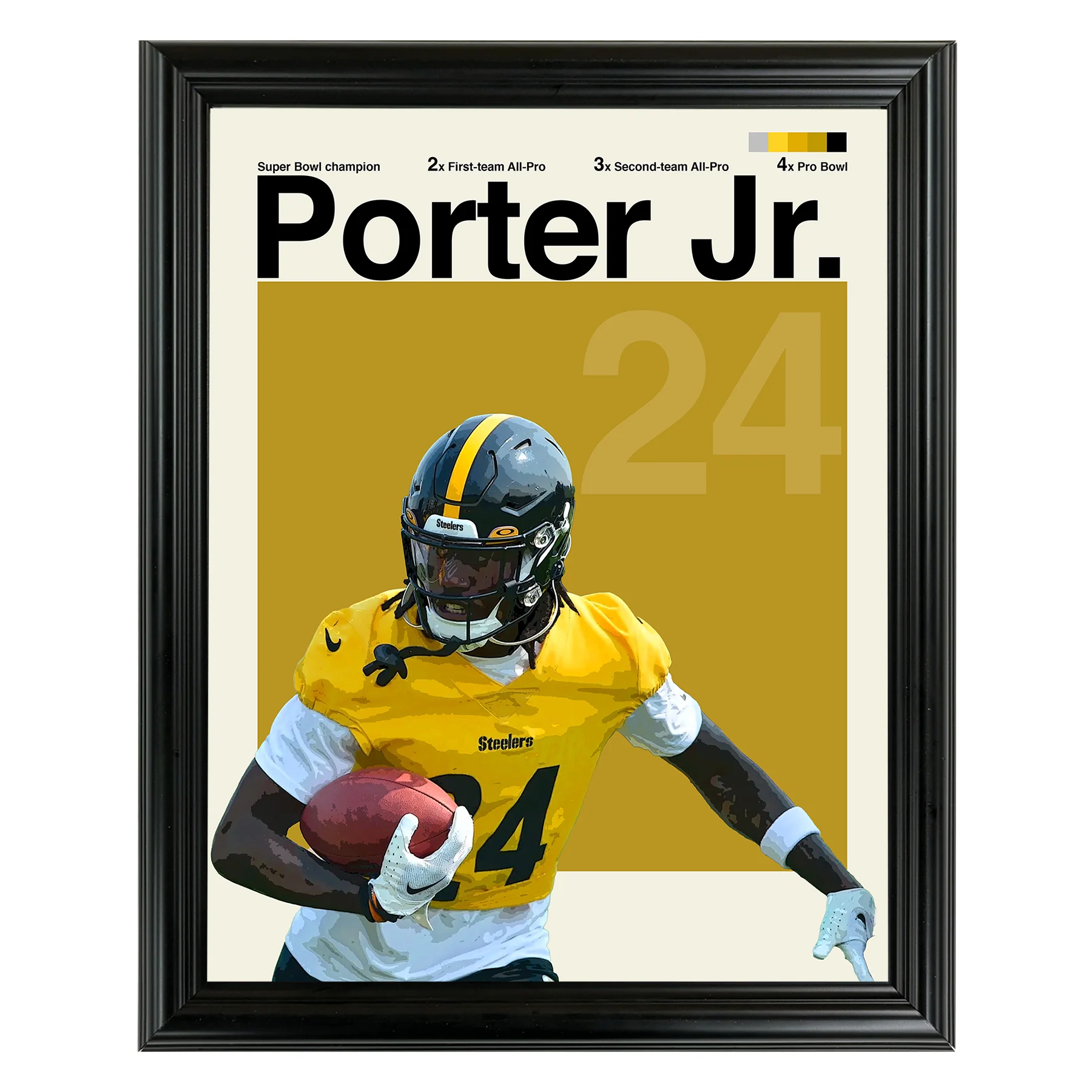 Joey Porter Jr. Framed Sports Art Photo by Thomas Maxwell