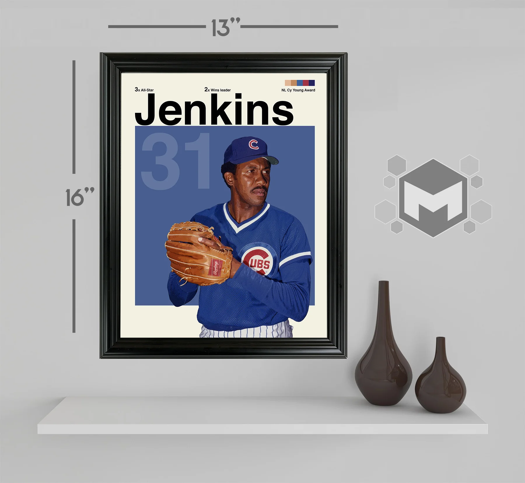 Fergie Jenkins Framed Sports Art Photo by Thomas Maxwell