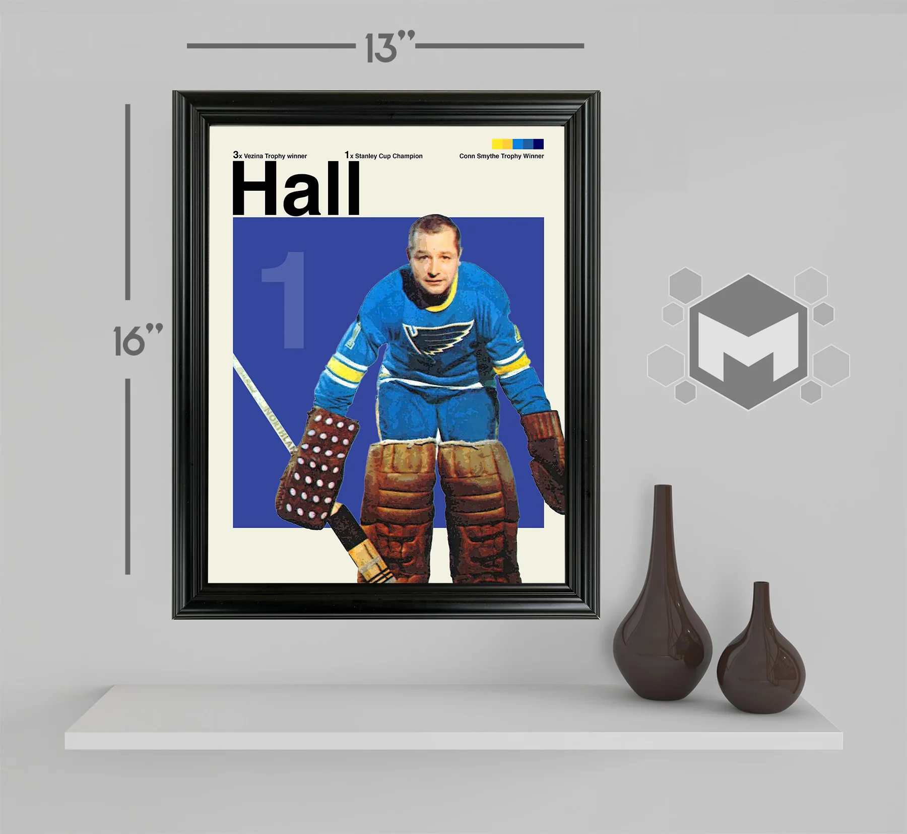 Glenn Hall Framed Sports Art Photo by Thomas Maxwell