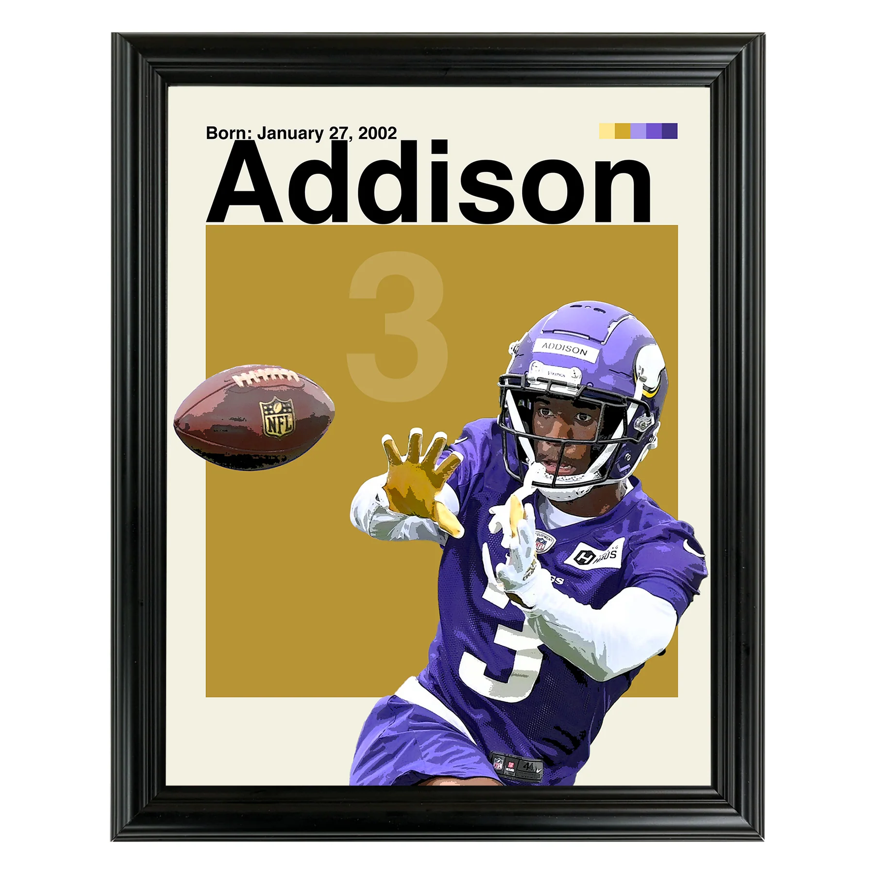 Jordan Addison Framed Sports Art Photo by Thomas Maxwell