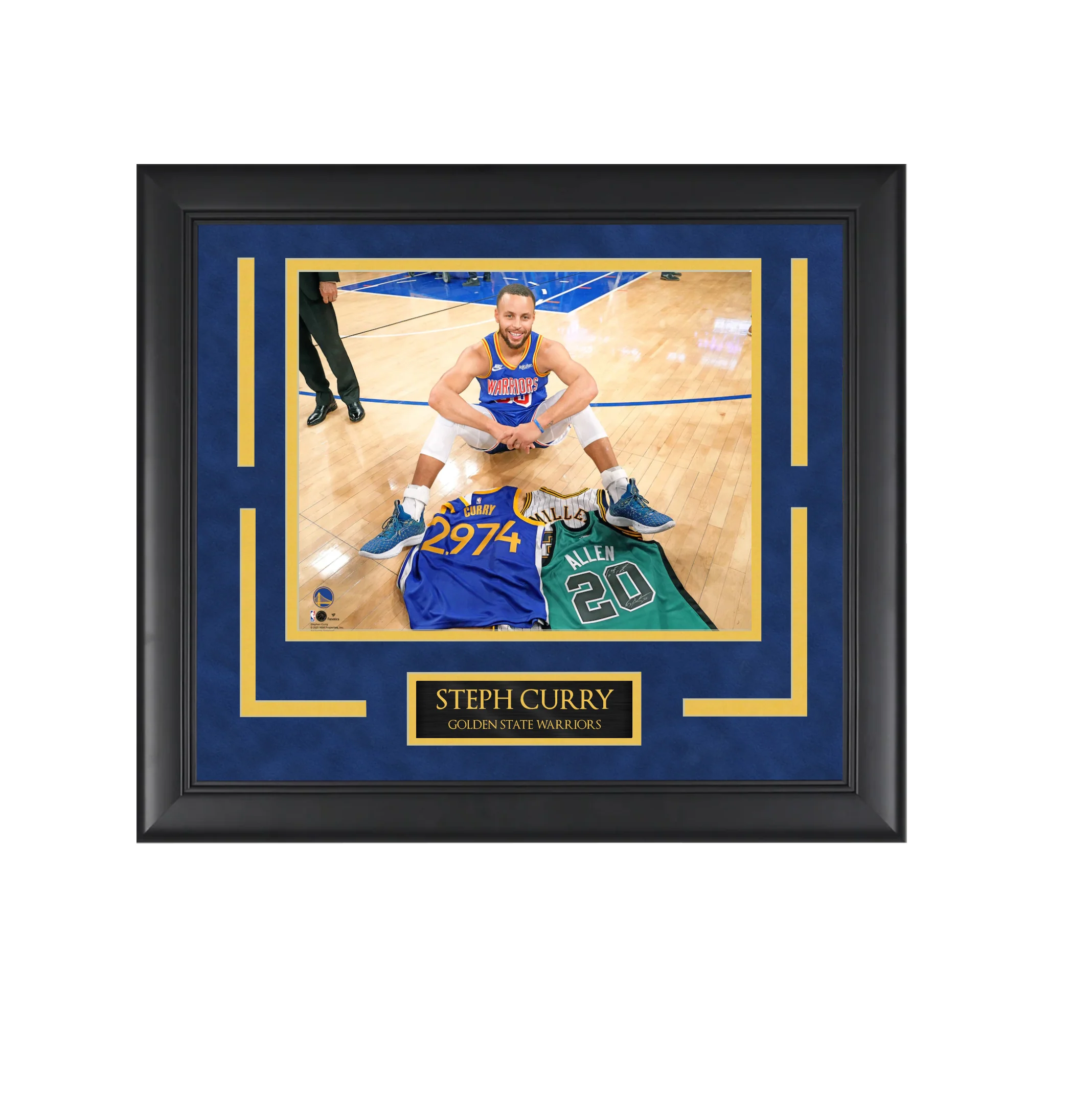 Steph Curry - Warriors - From Way Downtown - Framed Basketball Photo