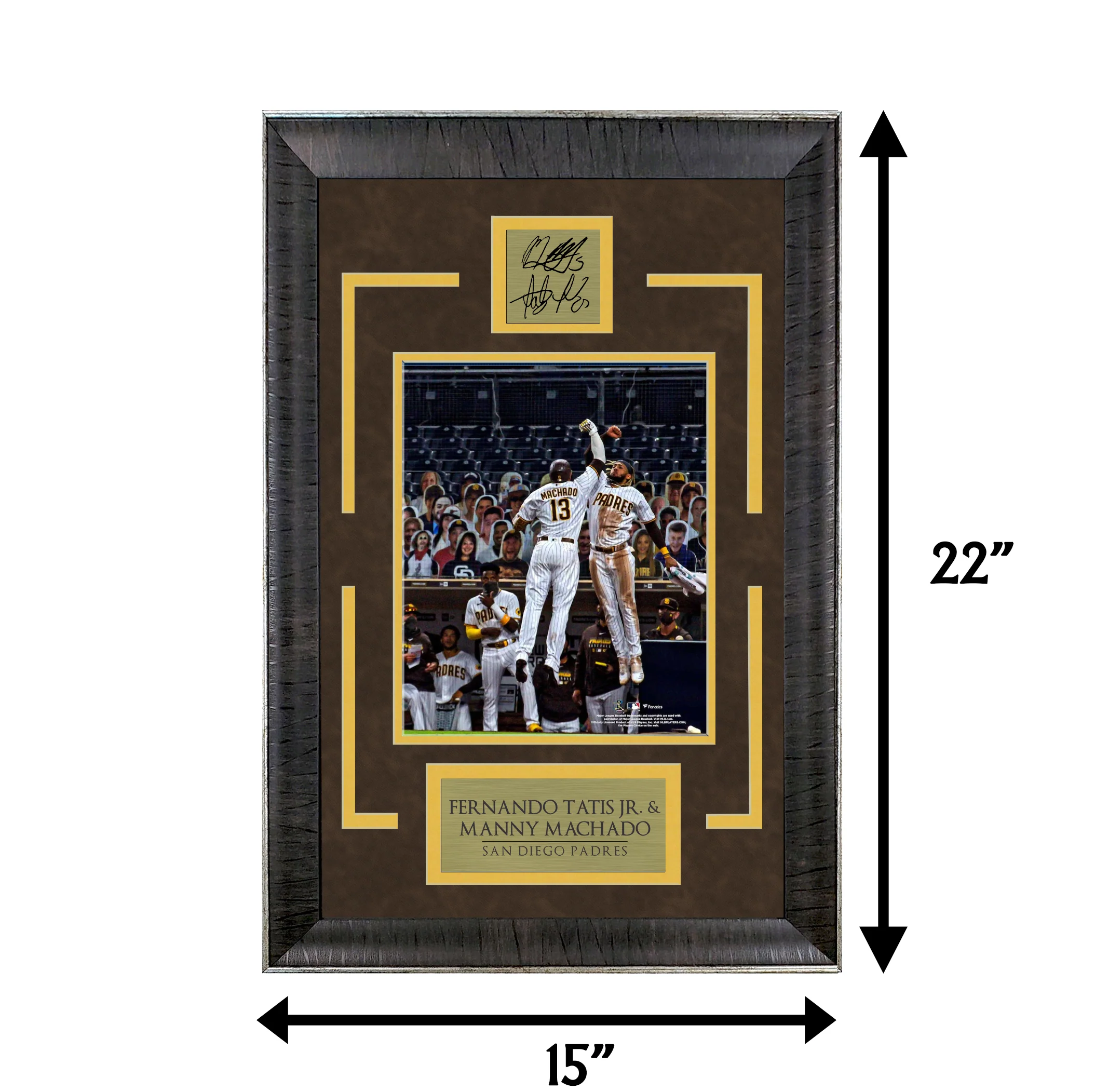 Fernando Tatis Jr. & Manny Machado - Padre Connection - Sports Deluxe | 16 x 23 - Framed Baseball Photo