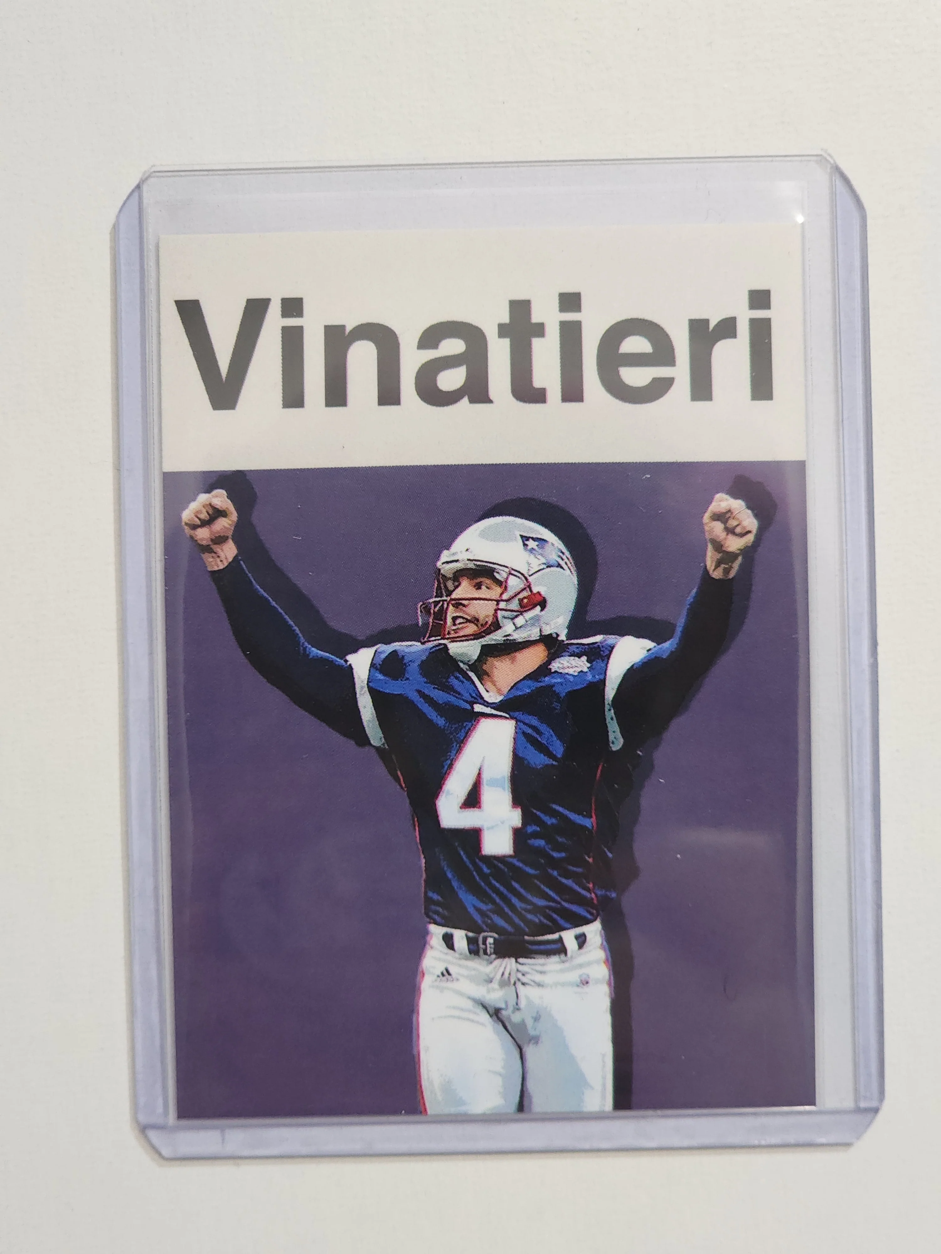 Adam Vinatieri Artist Signed Football Art Card 1/10