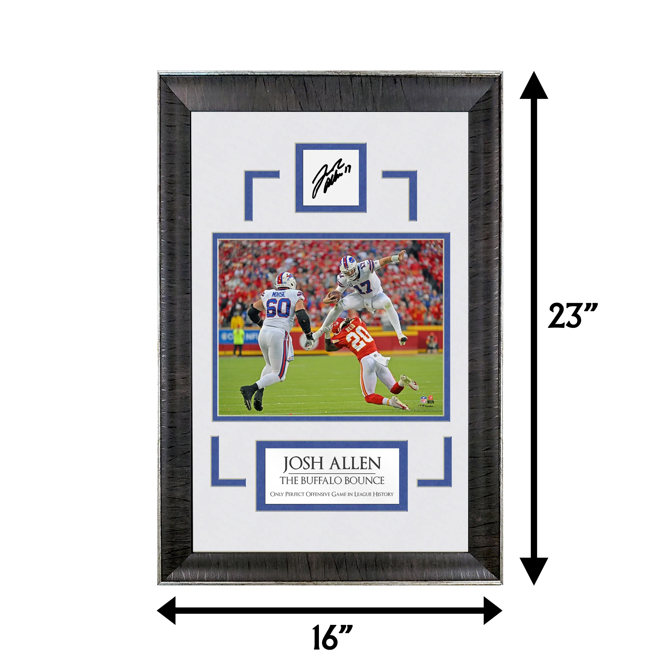 Josh Allen - Buffalo Bounce - Spotlight Collection | 16 x 23 - Framed Football Photo