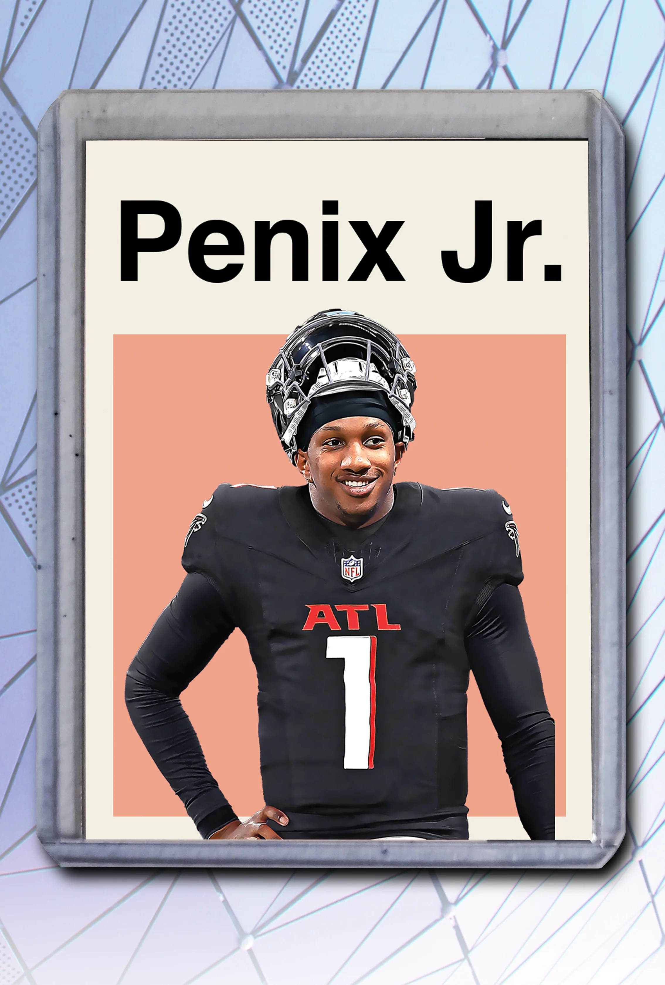 Michael Penix Jr Artist Signed Football Art Card 1/10