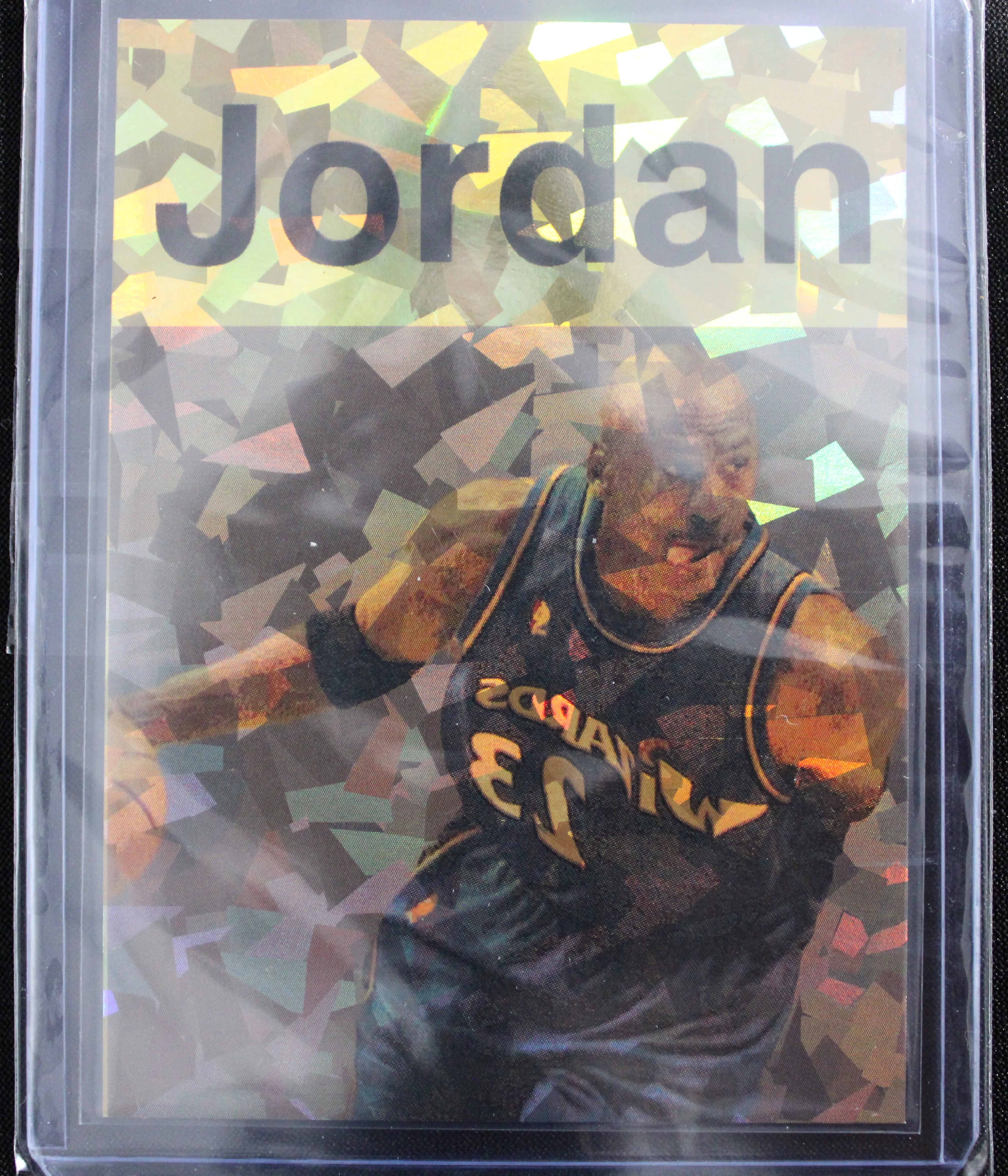Michael Jordan Artist Signed Washington Wizards Refractor Art Card 1/3