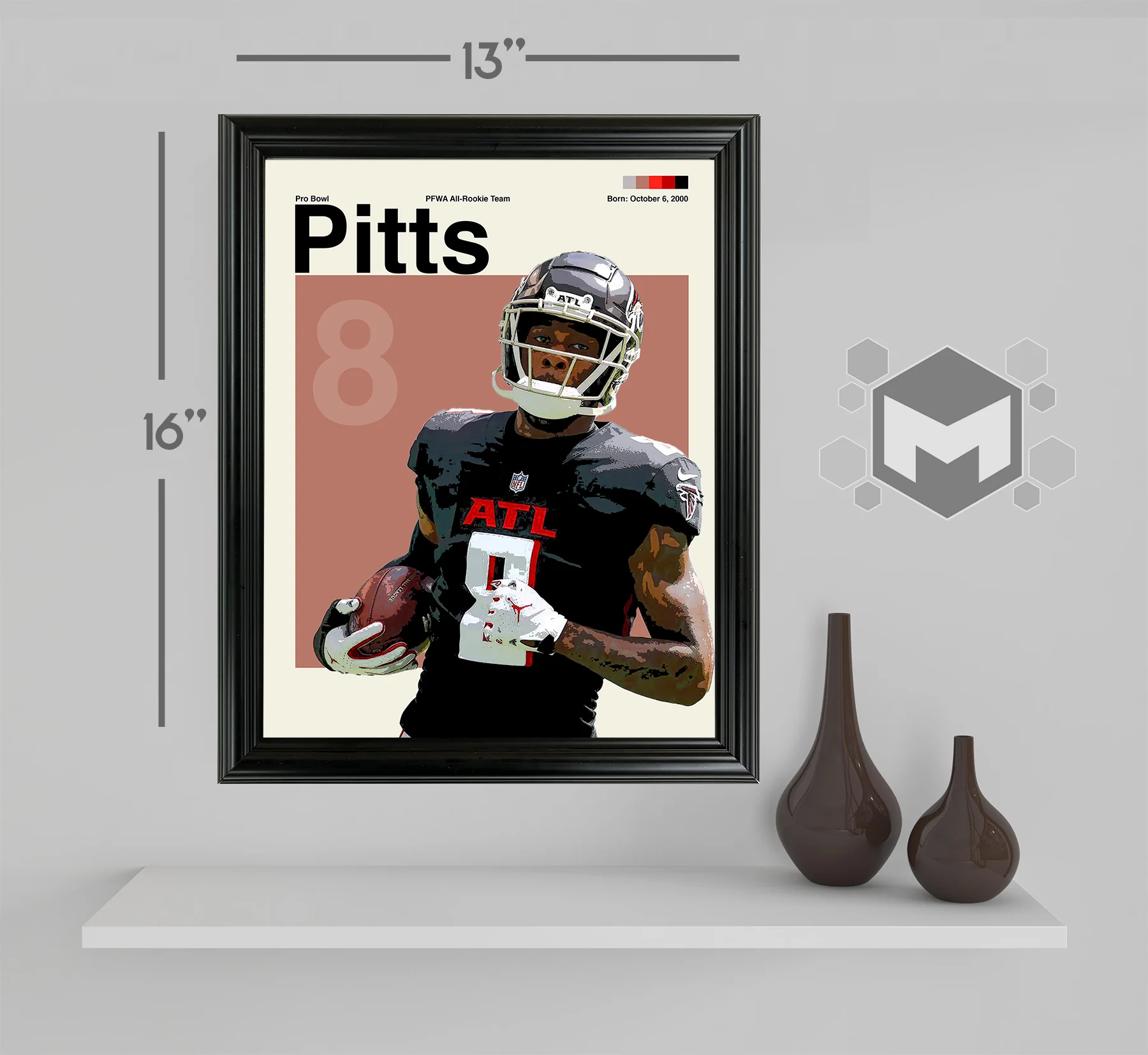 Kyle Pitts Framed Sports Art Photo by Thomas Maxwell