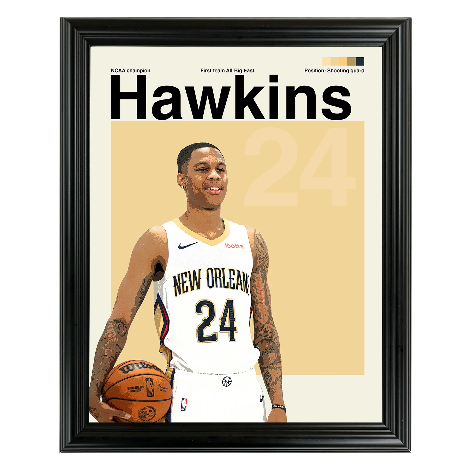 Jordan Hawkins Framed Sports Art Photo by Thomas Maxwell