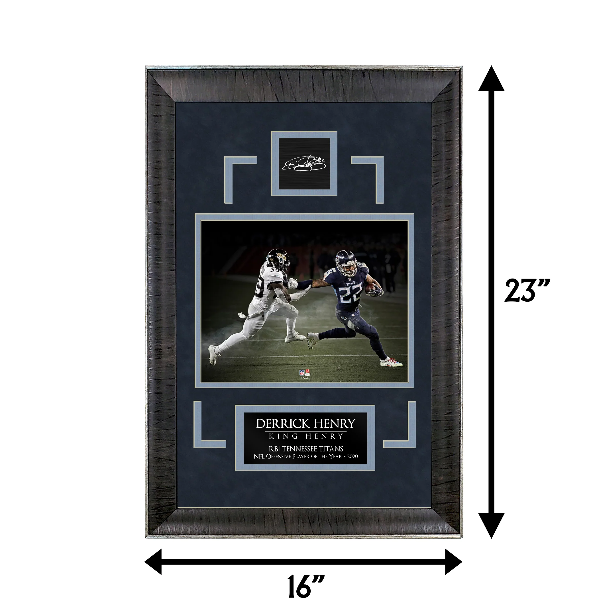 Derrick Henry - King Henry - Sports Deluxe | 16 x 23 - Framed Football Photo