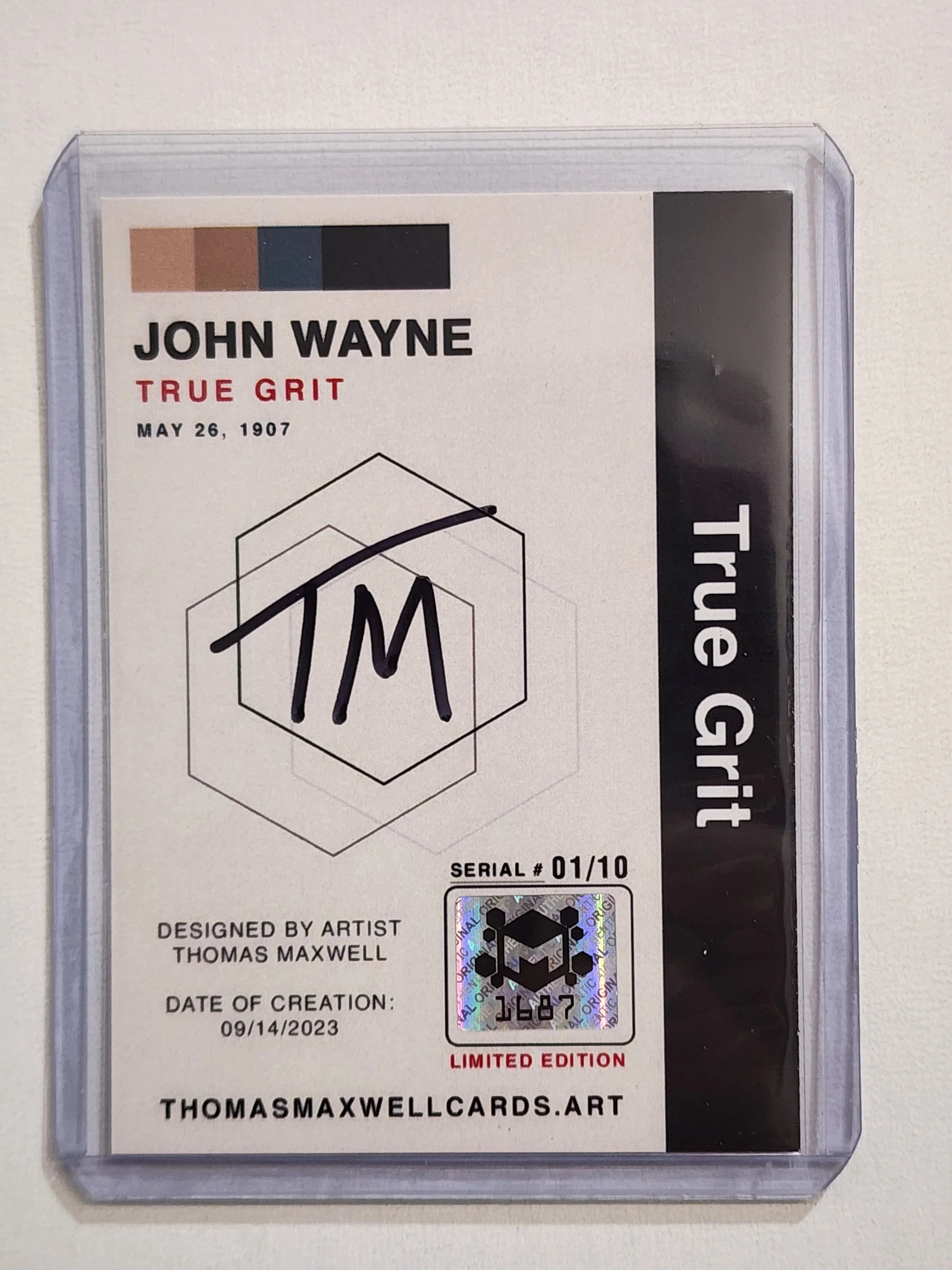 John Wayne Artist Signed True Grit Art Card 1/10
