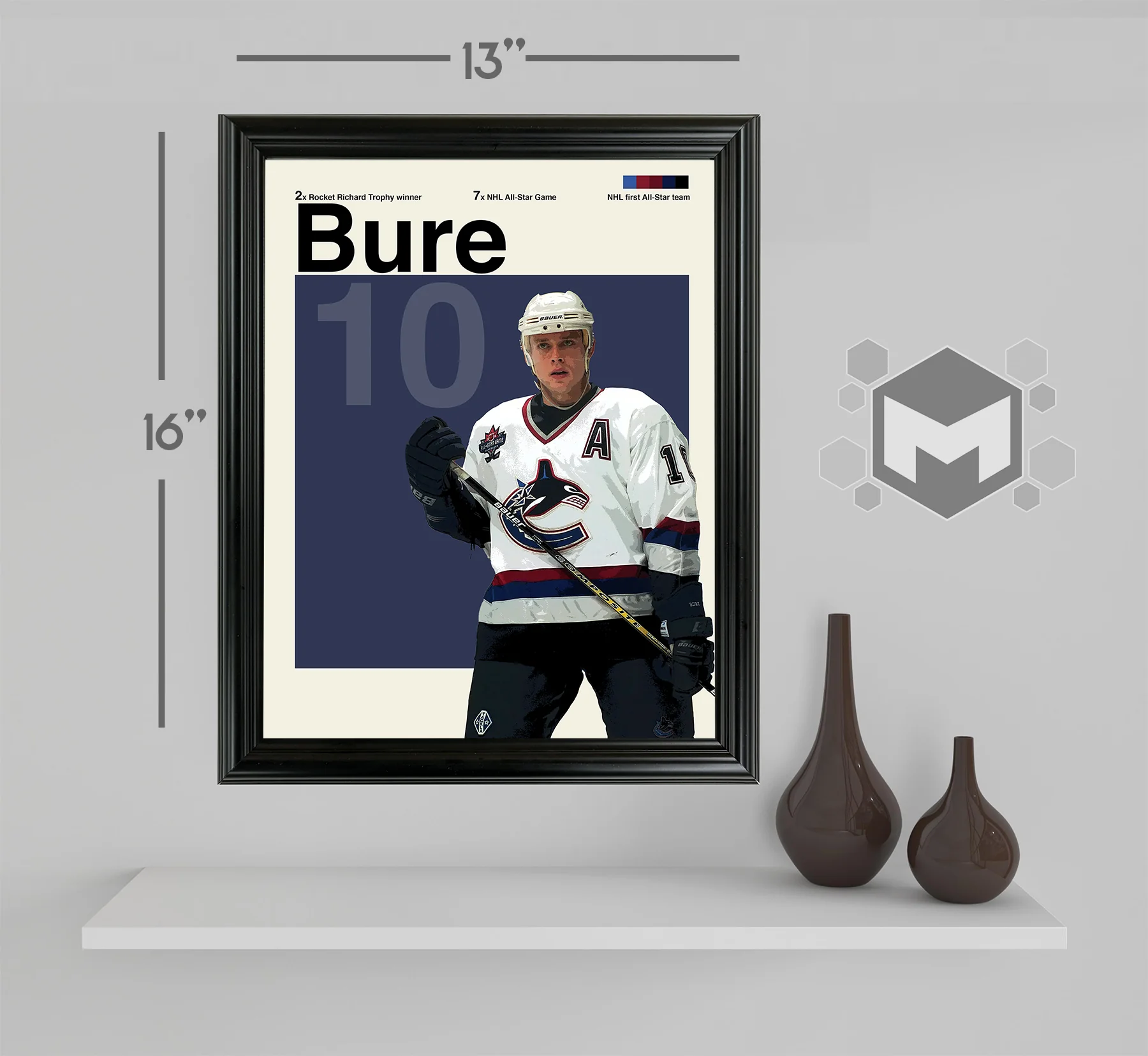 Pavel Bure Framed Sports Art Photo by Thomas Maxwell