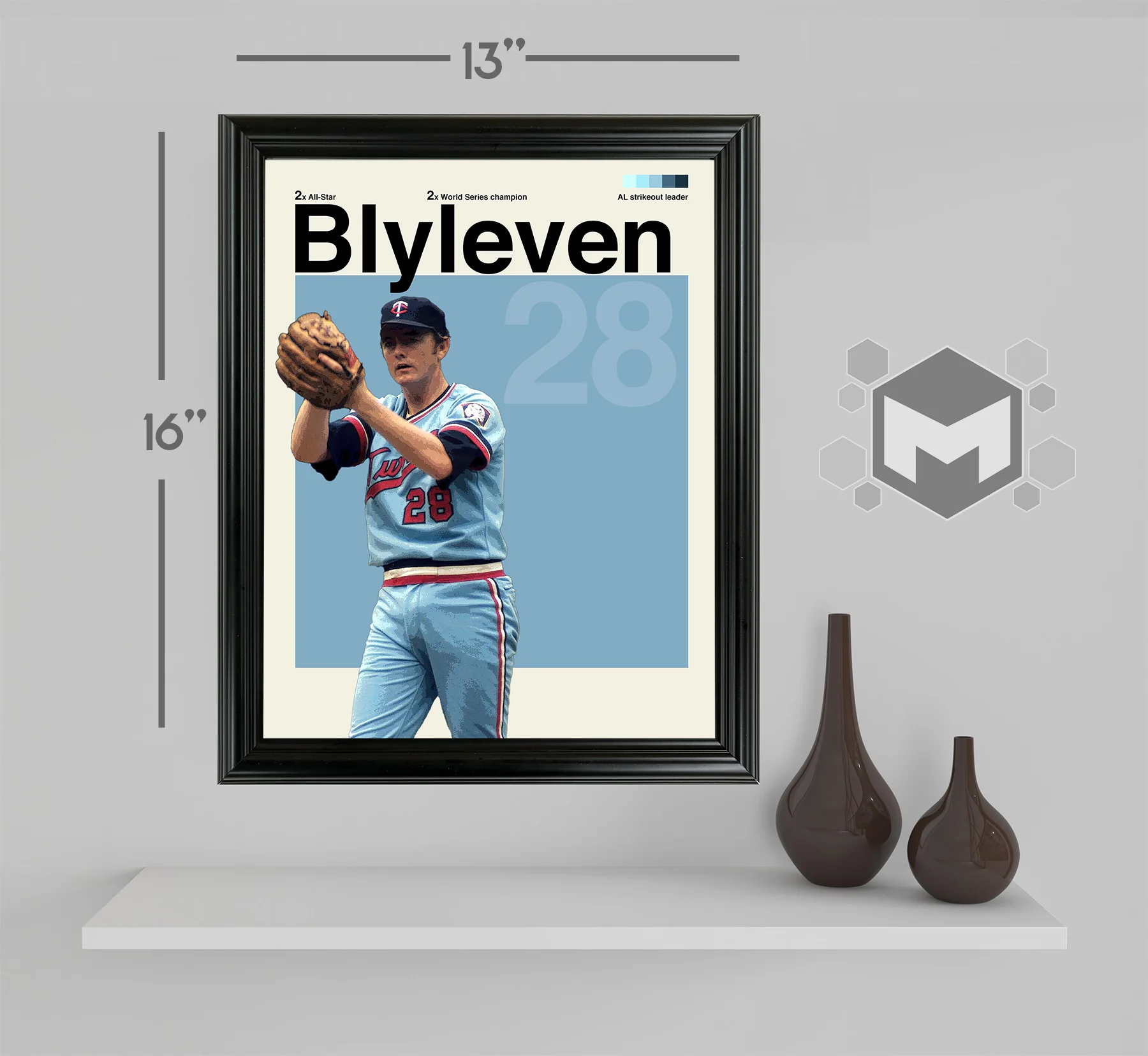 Bert Blyleven Framed Sports Art Photo by Thomas Maxwell