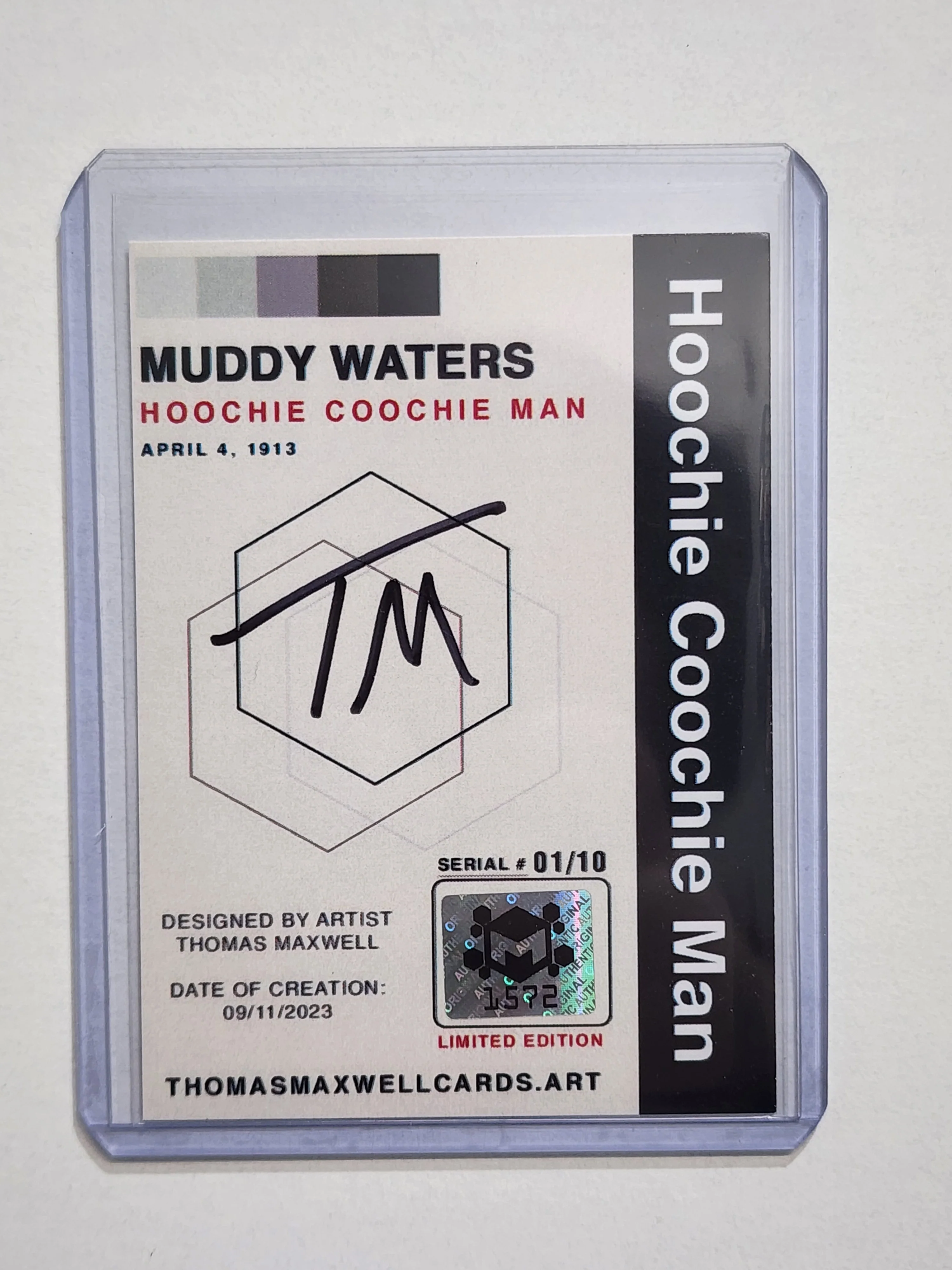 Muddy Waters Artist Signed Music Art Card 1/10
