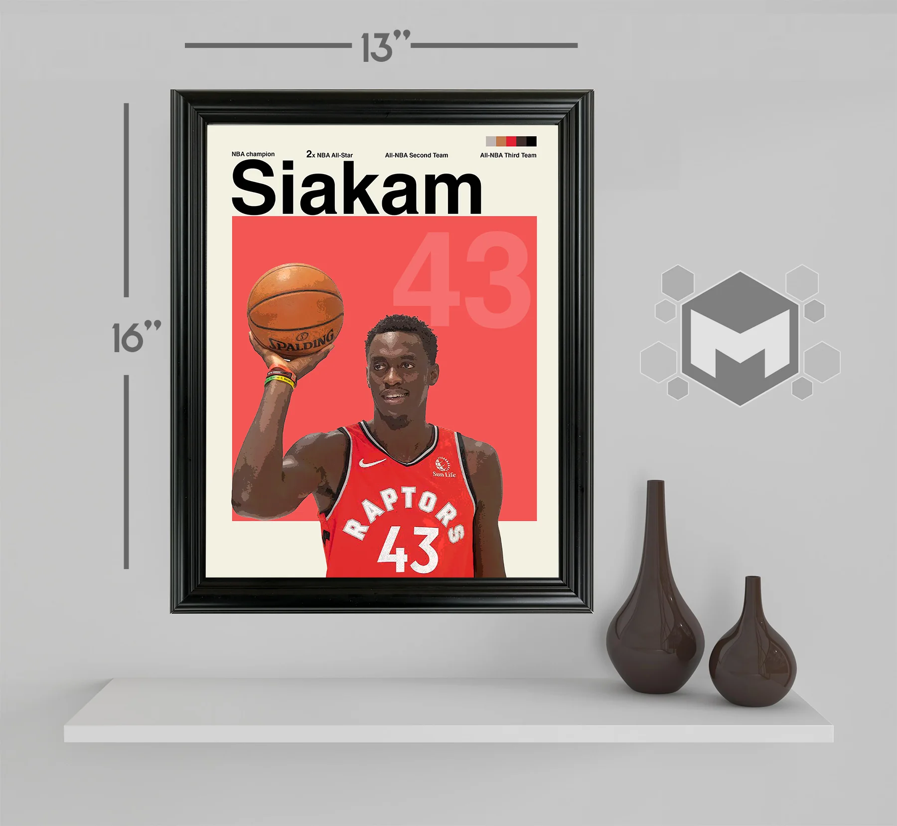 Pascal Siakam Framed Sports Art Photo by Thomas Maxwell