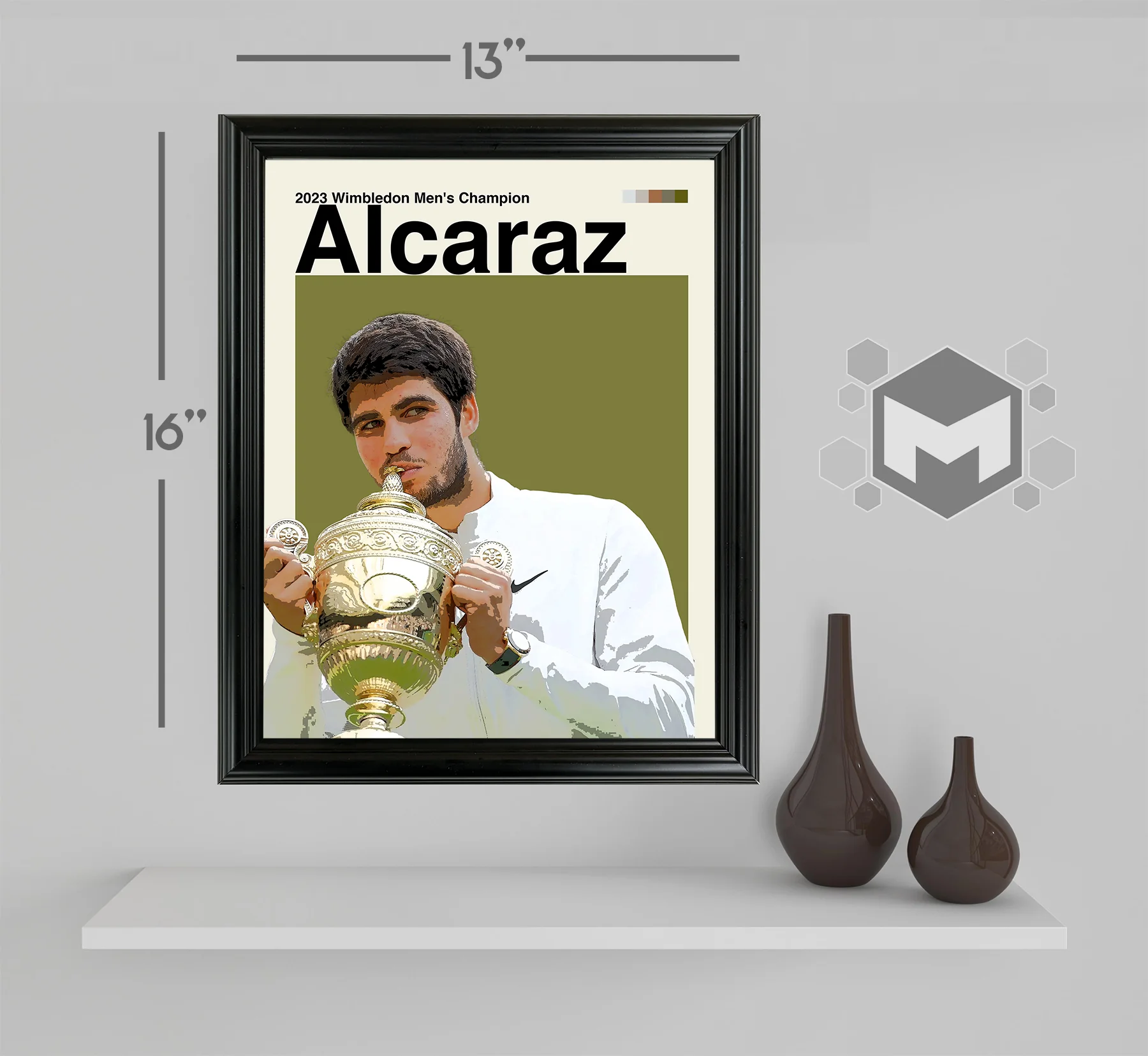 Carlos Alcaraz Framed Sports Art Photo by Thomas Maxwell