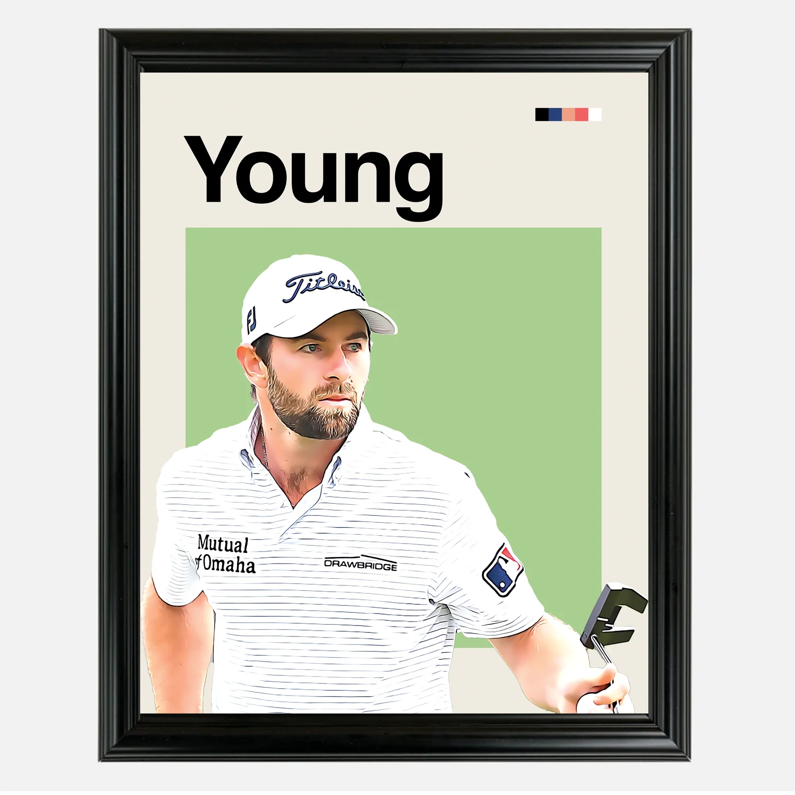 Cameron Young Framed Sports Art Photo by Thomas Maxwell