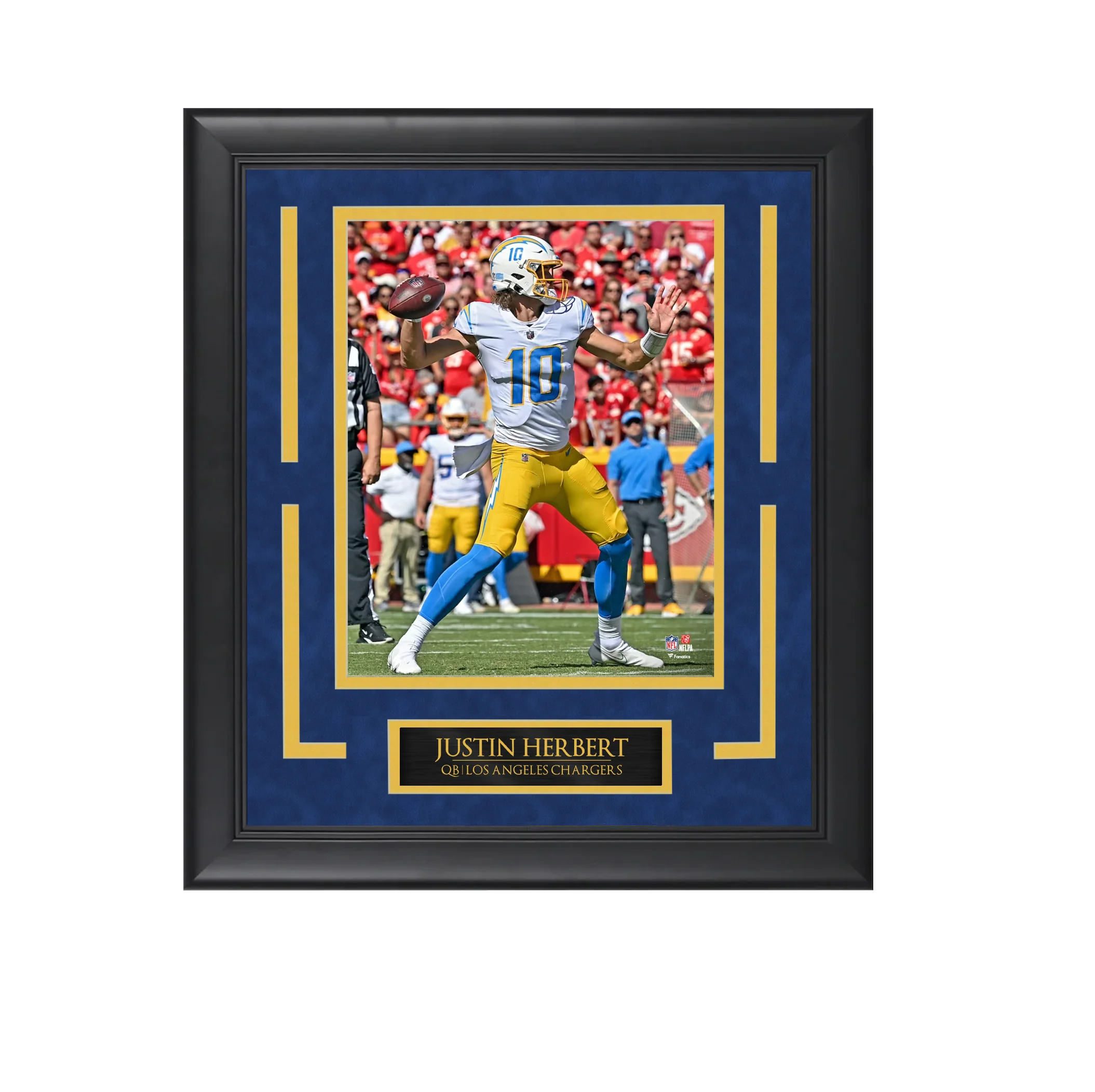 Justin Herbert - Bolts of Lightning - Framed Football Photo