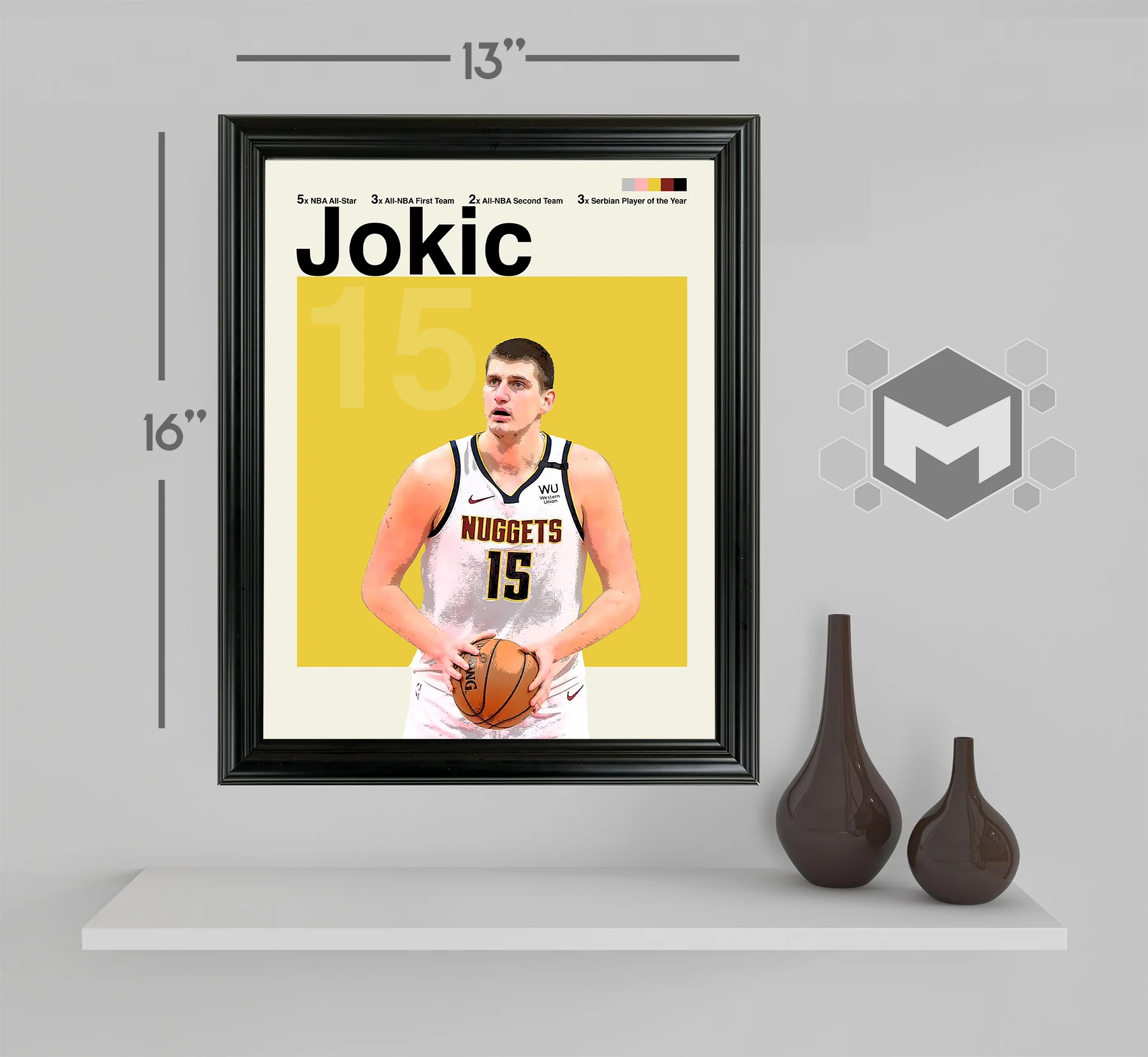 Nikola Jokic Framed Sports Art Photo by Thomas Maxwell