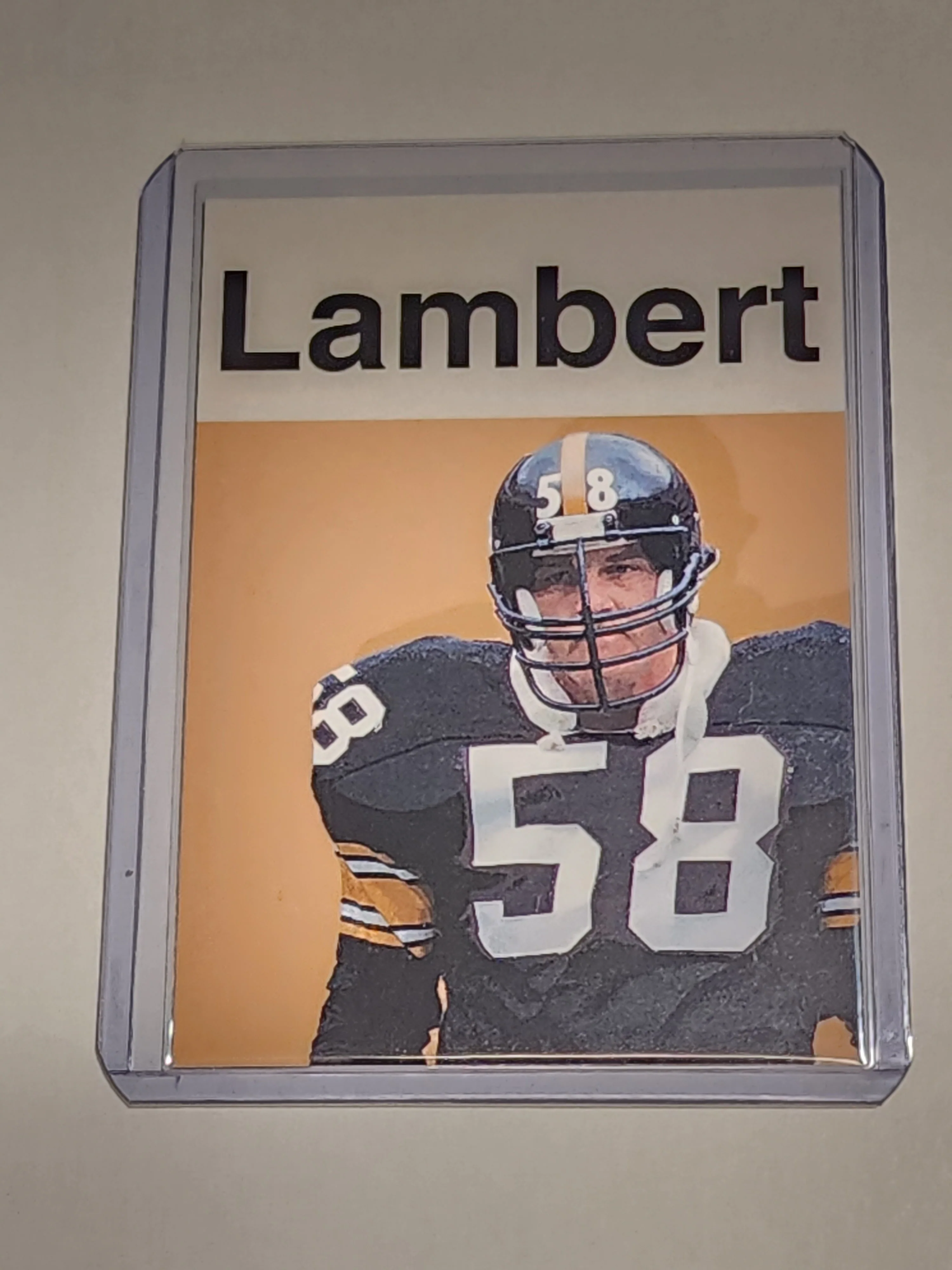 Jack Lambert Artist Signed Football Art Card 1/10