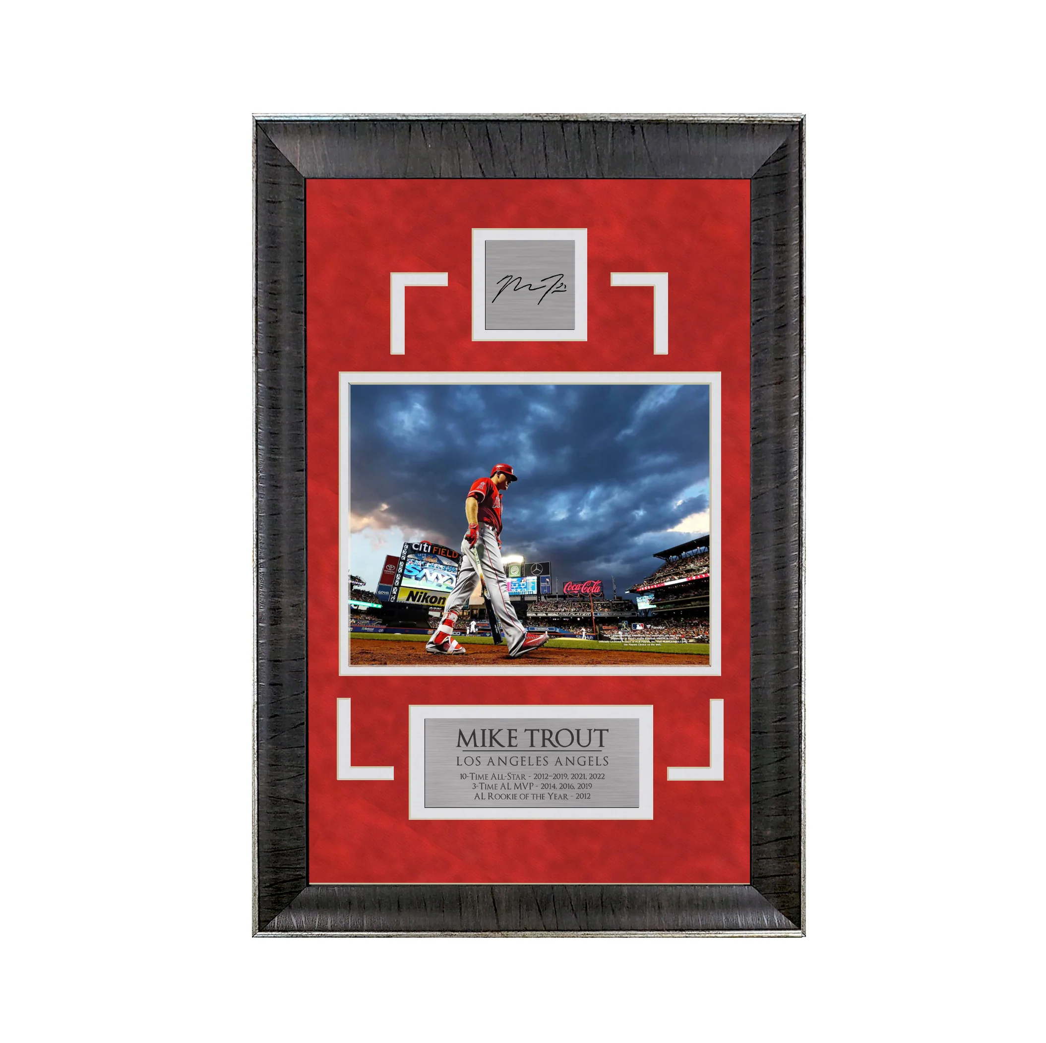 Mike Trout - The Storm is Coming - Sports Deluxe | 16 x 23 - Framed Baseball Photo