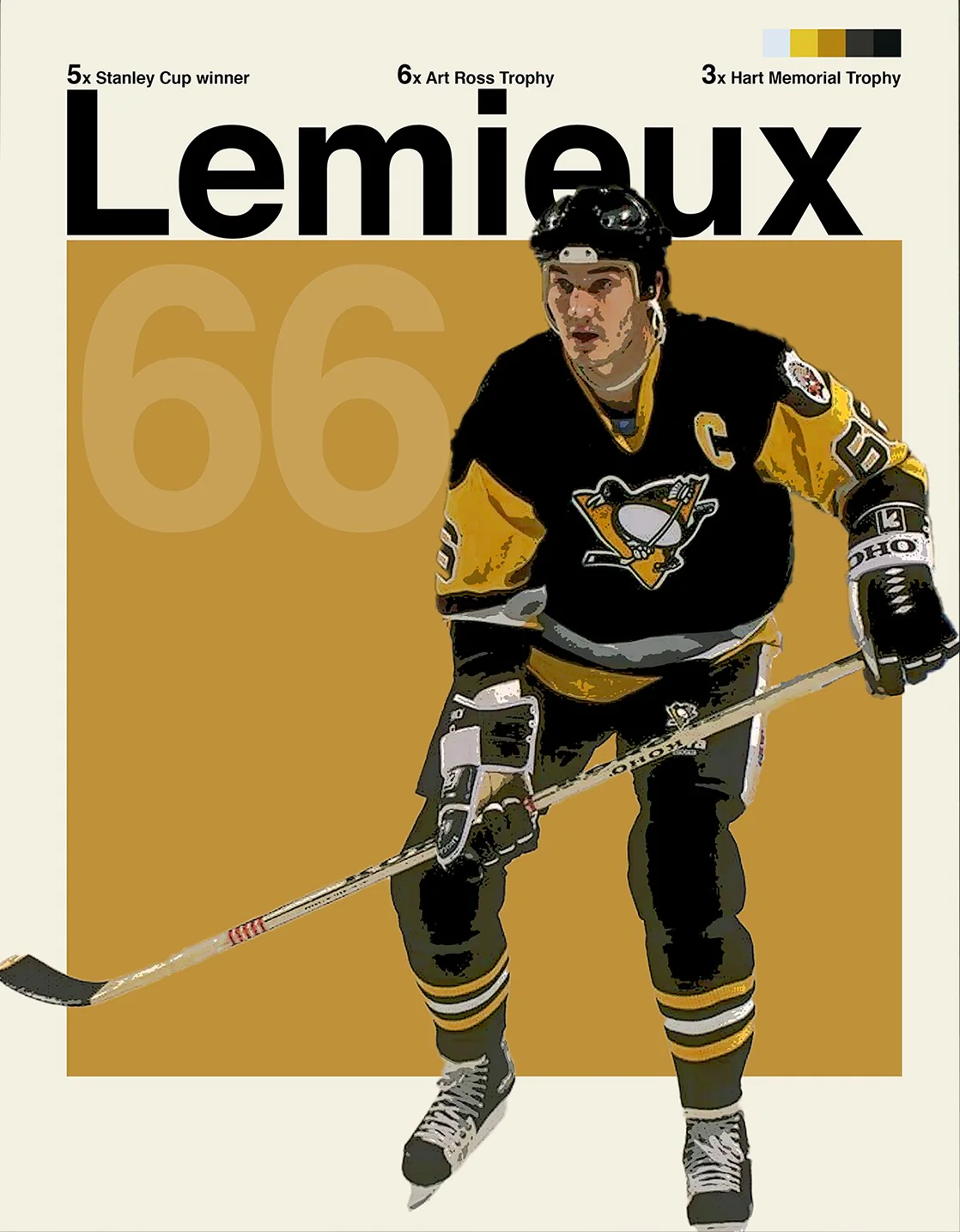 Mario Lemieux Sports Art Photo by Thomas Maxwell - [No Frame]