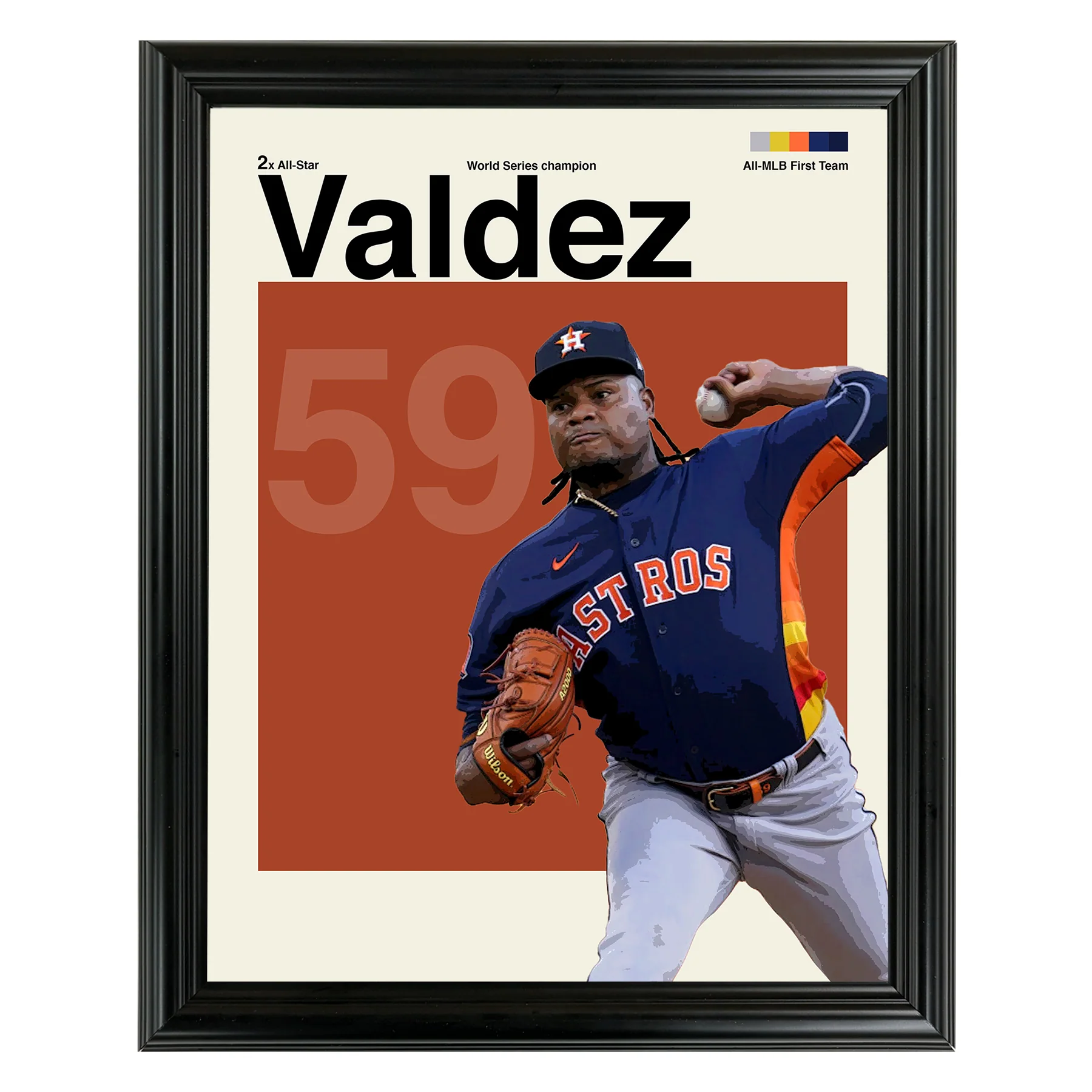 Framber Valdez Framed Sports Art Photo by Thomas Maxwell