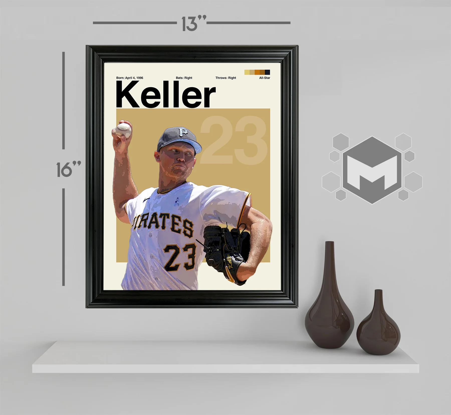 Mitch Keller Framed Sports Art Photo by Thomas Maxwell